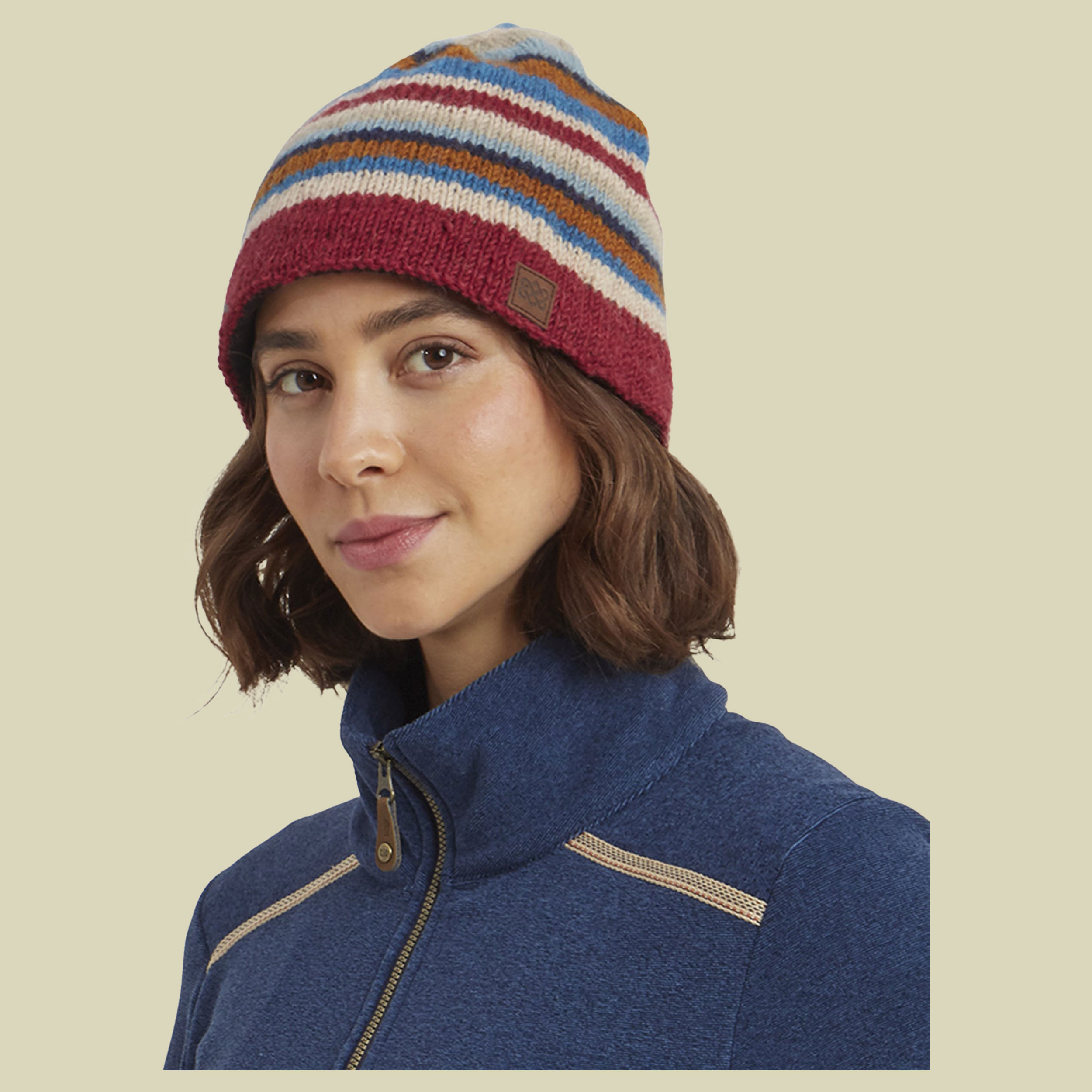 Pangdey Hat Unisex mehrfarbig gestreift rot one size - Farbe tibetan red