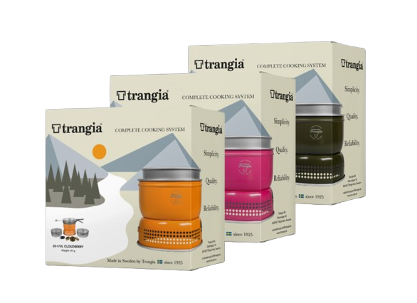 Trangia 100 Jahre Jubiläumskocher - orange, pink, dunkelgrün