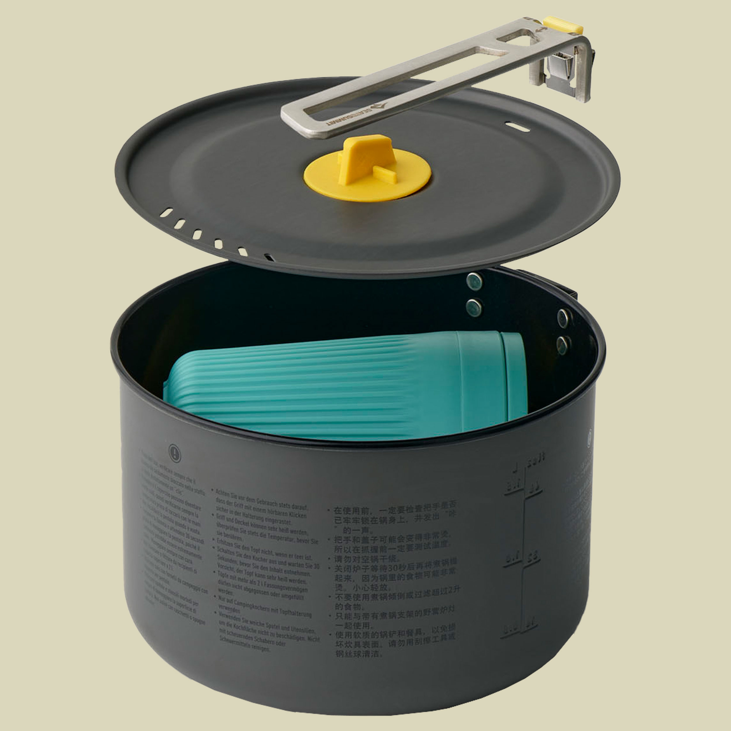 Frontier UL One Pot Cook Set - [1P] [3 Piece] 1 Person - 2L Pot w/ M Bowl and Ins Mug
