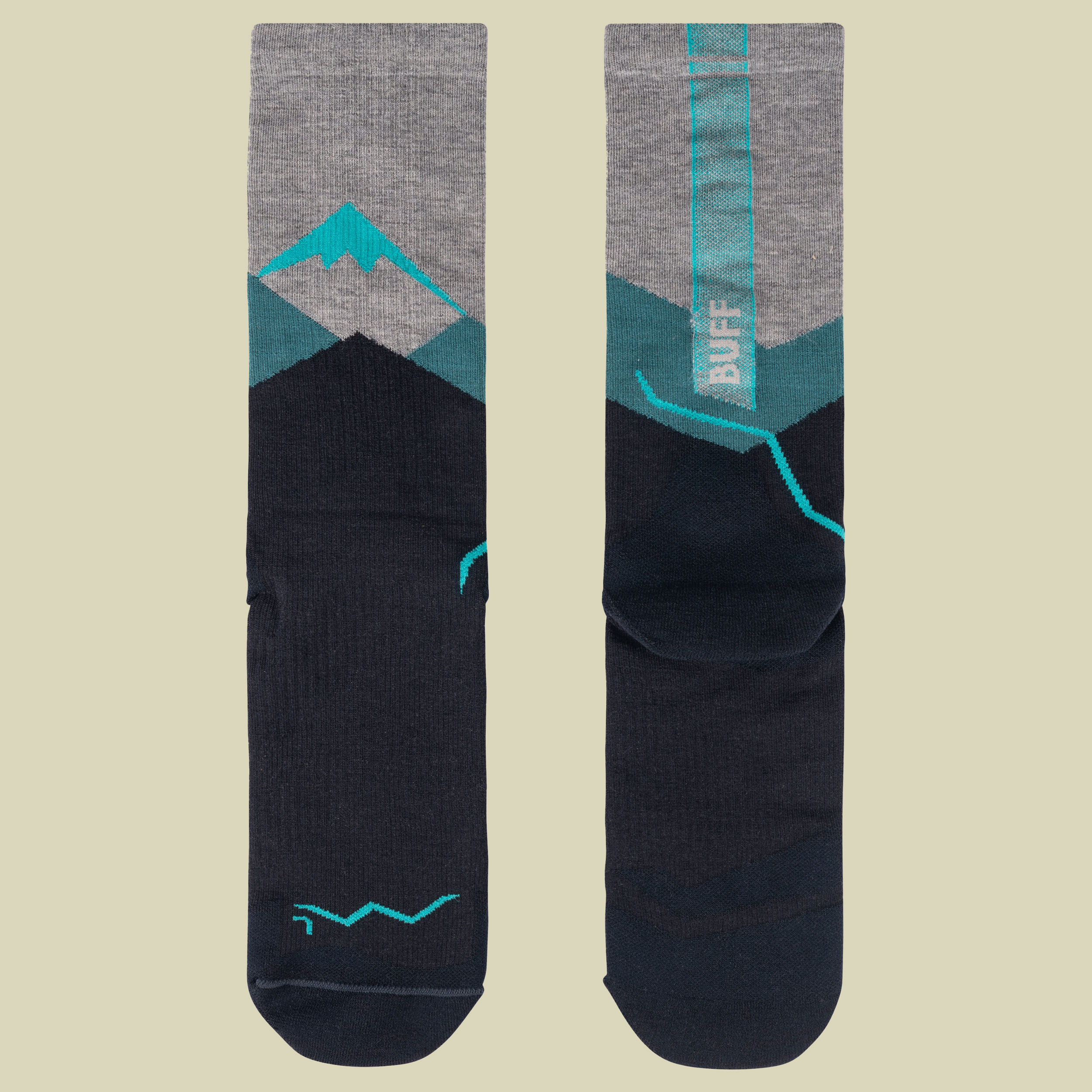 Merino Lightweigt Crew Socken XL (45-47) mehrfarbig - LWC1 teal