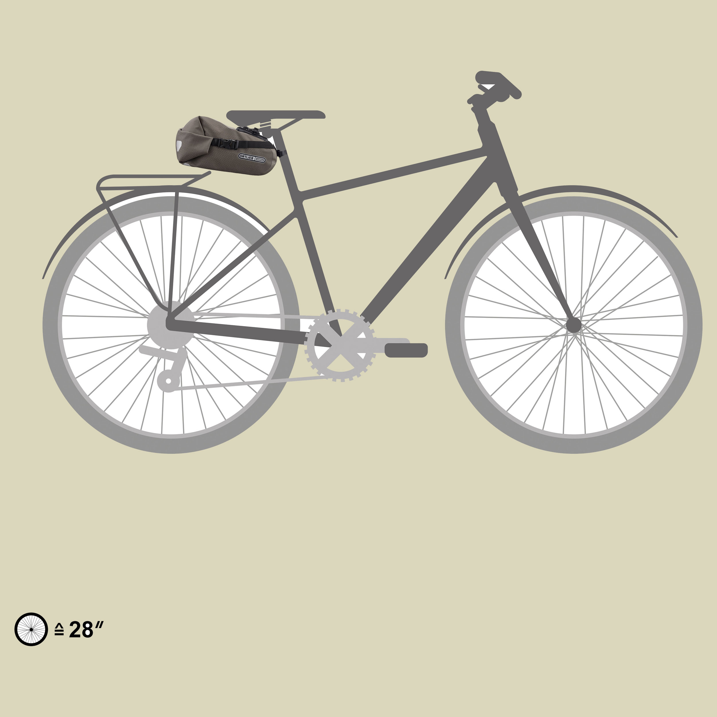 Saddle-Bag Two beige 4,1 - dark sand