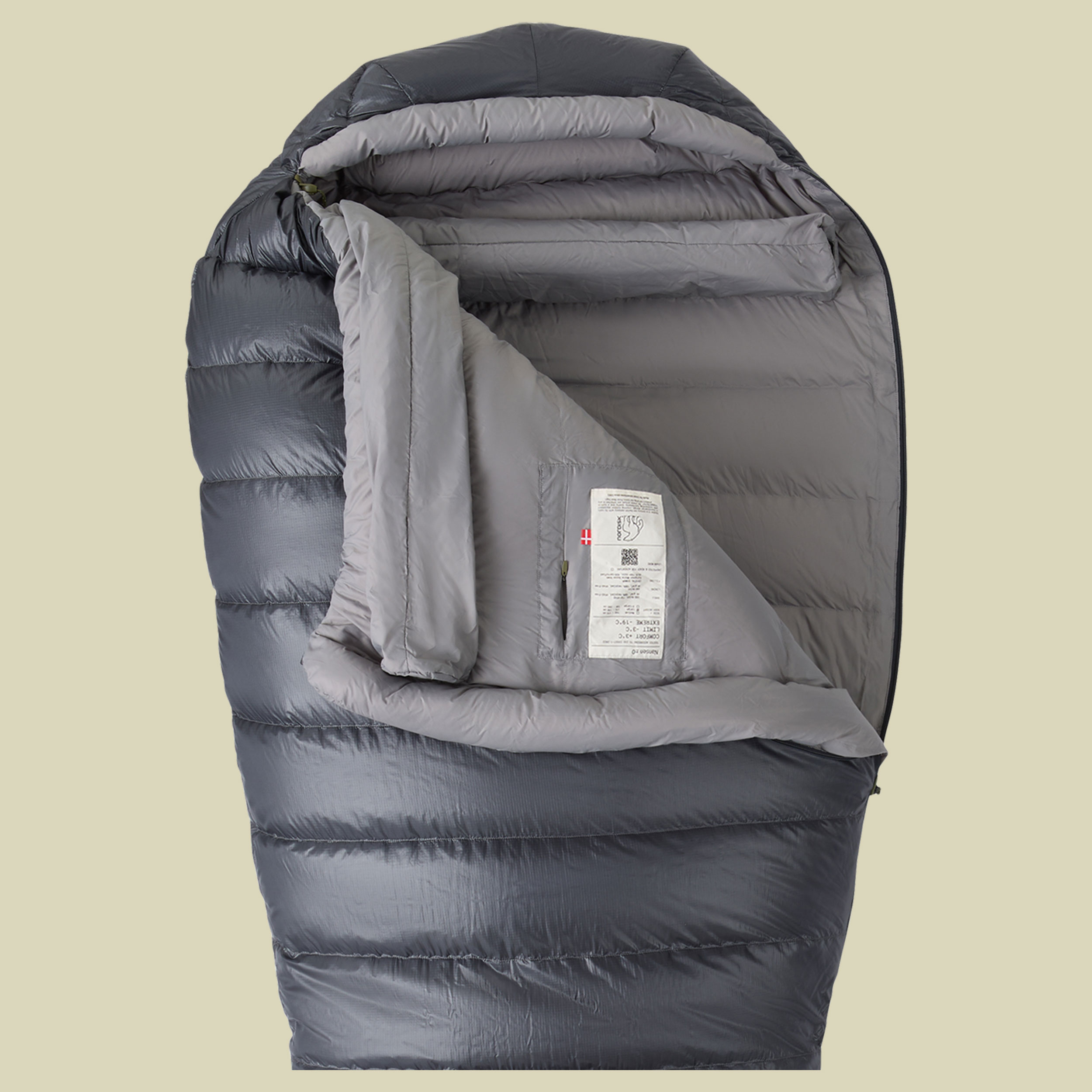 Nansen ±0° Mummy Sleeping Bag Farbe periscope grey 175 cm links