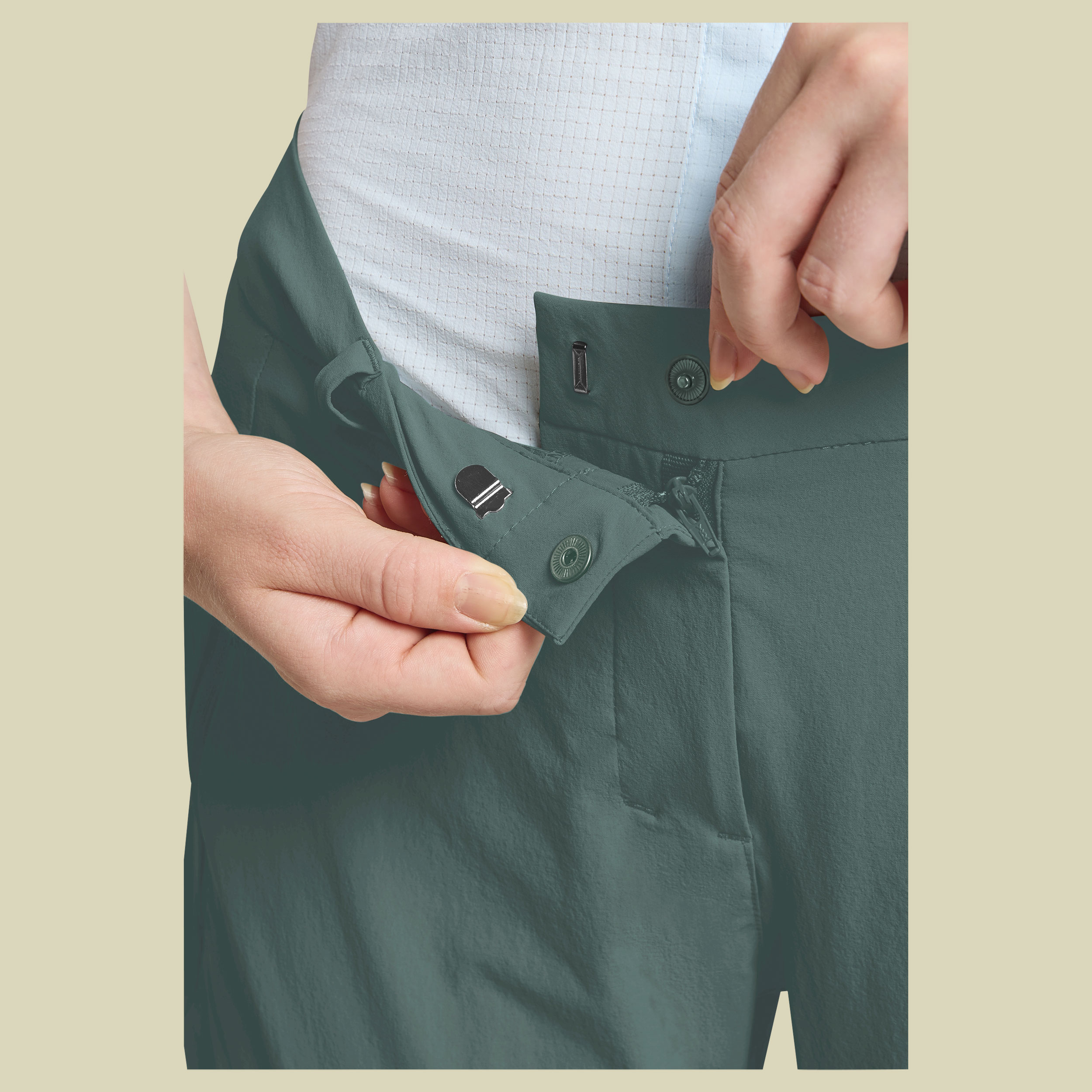 Hikeout Pants Women 44 grün2 - sago palm