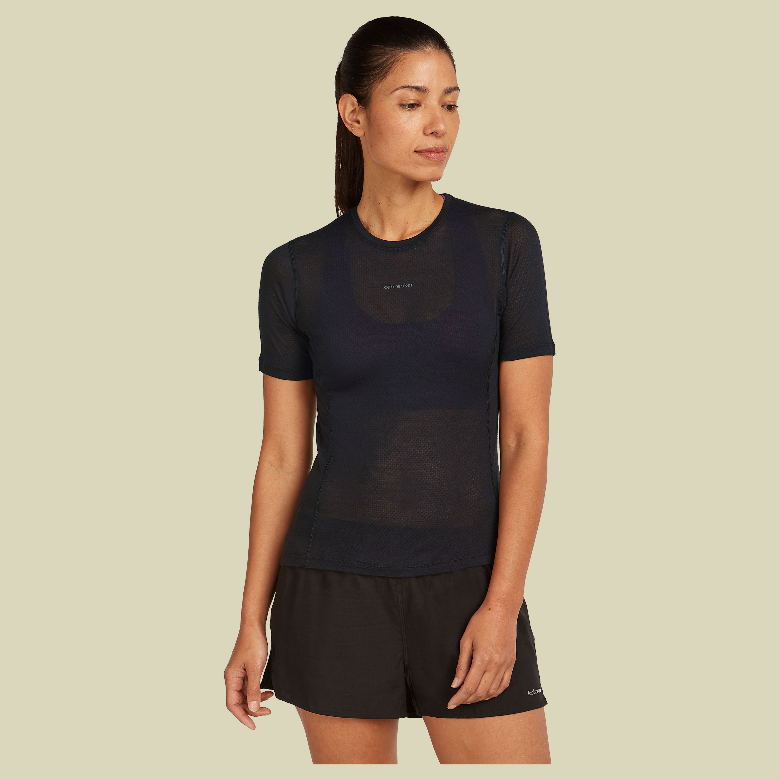 Merino 75 Cool-Lite™ Featherlight SS Crewe Women XL schwarz - black
