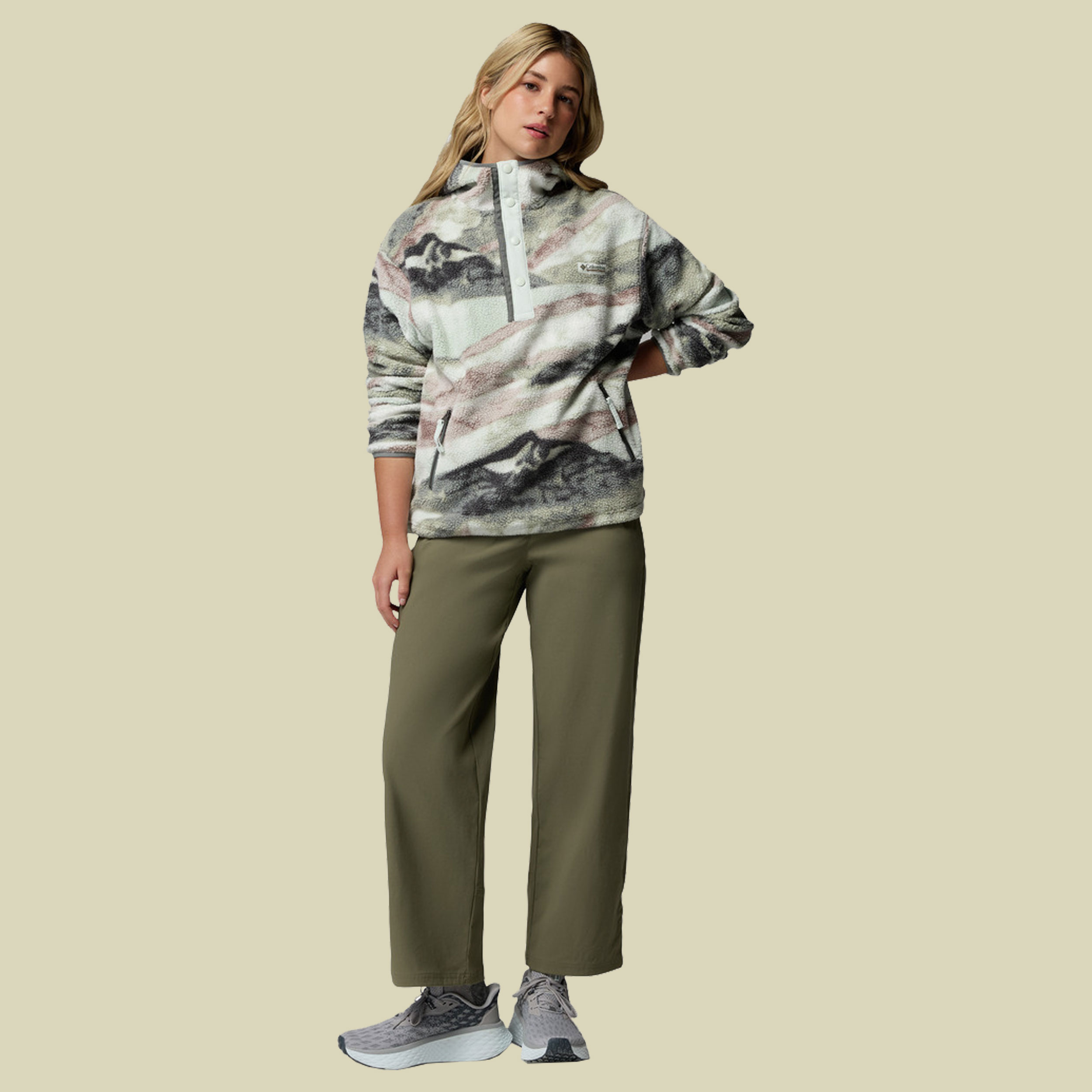 Helvetia II Printed Hoodie Women XL grün - sedona sage, summits