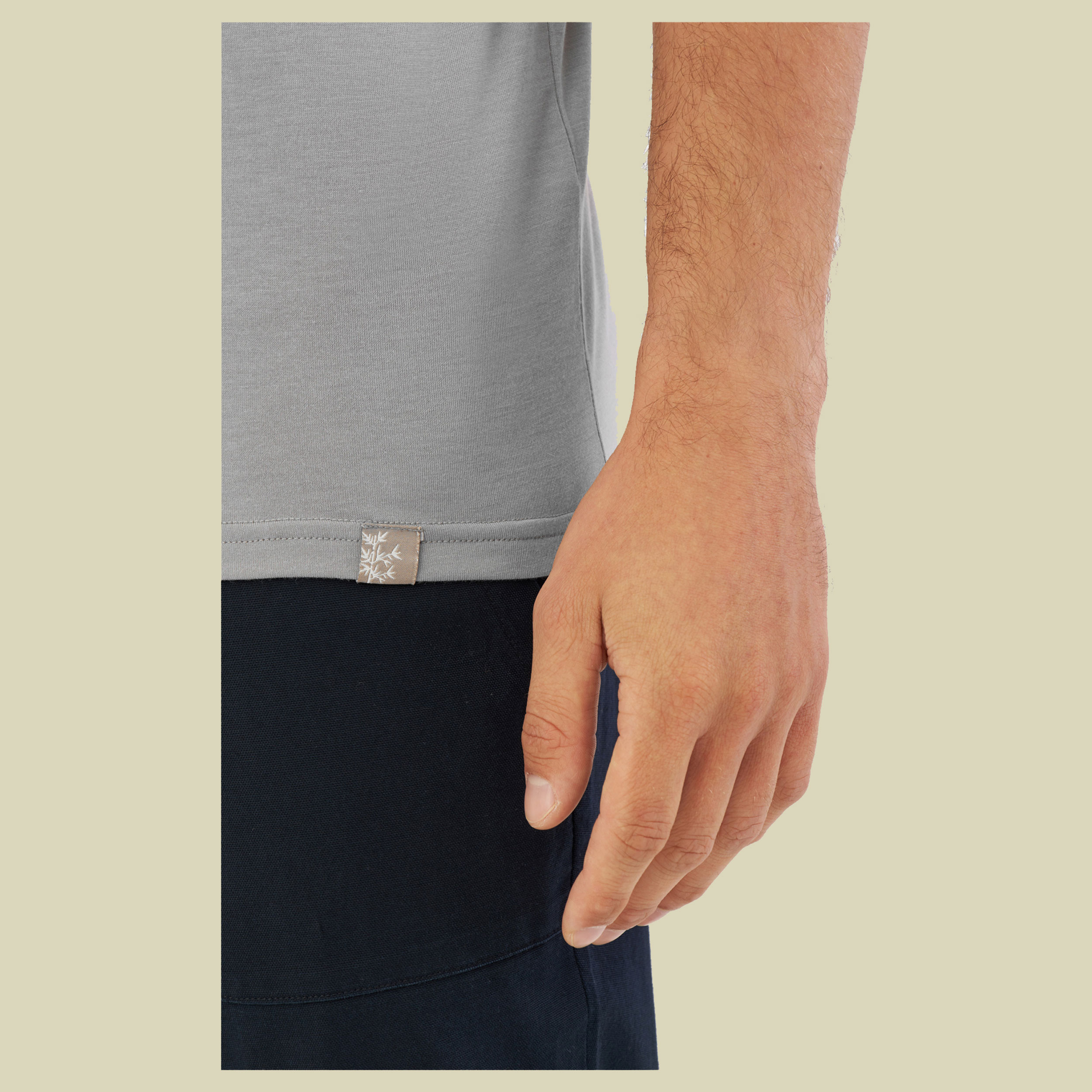 T-Shirt Rune Bamboo Men XXL grau - lt grey