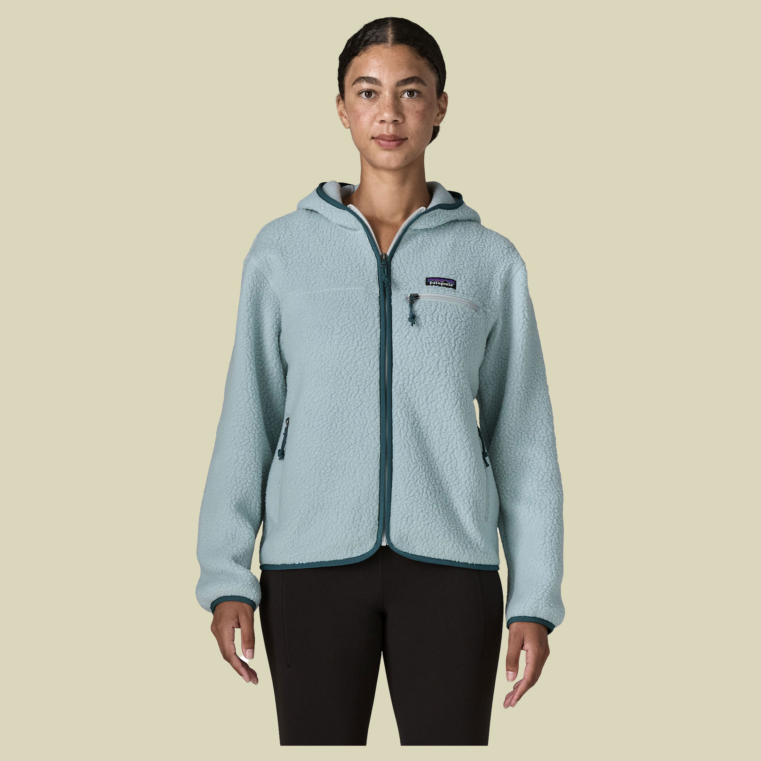 Retro Pile Hoody Women XS blau - virtually blue