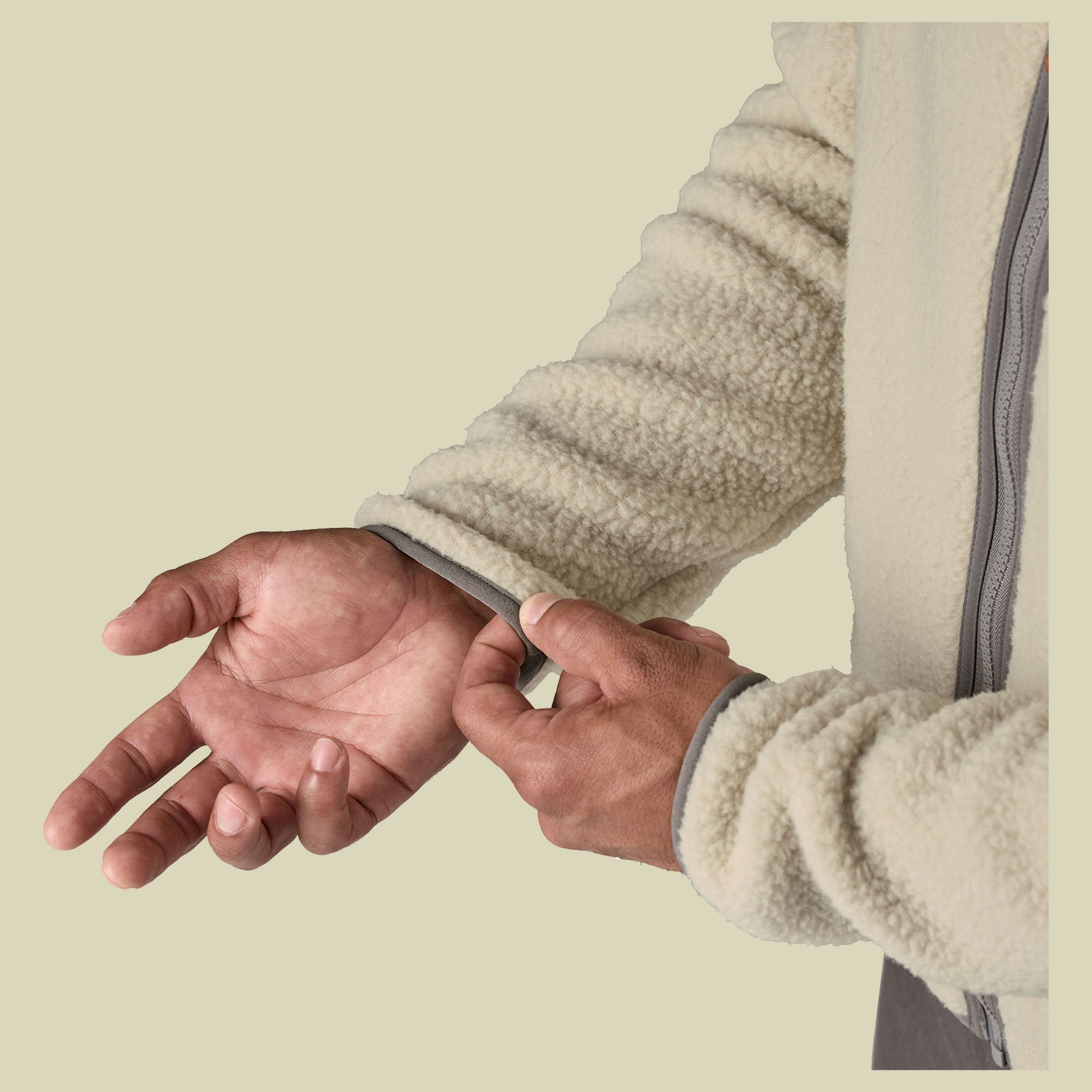 Retro Pile Jacket Men beige XL - pelican