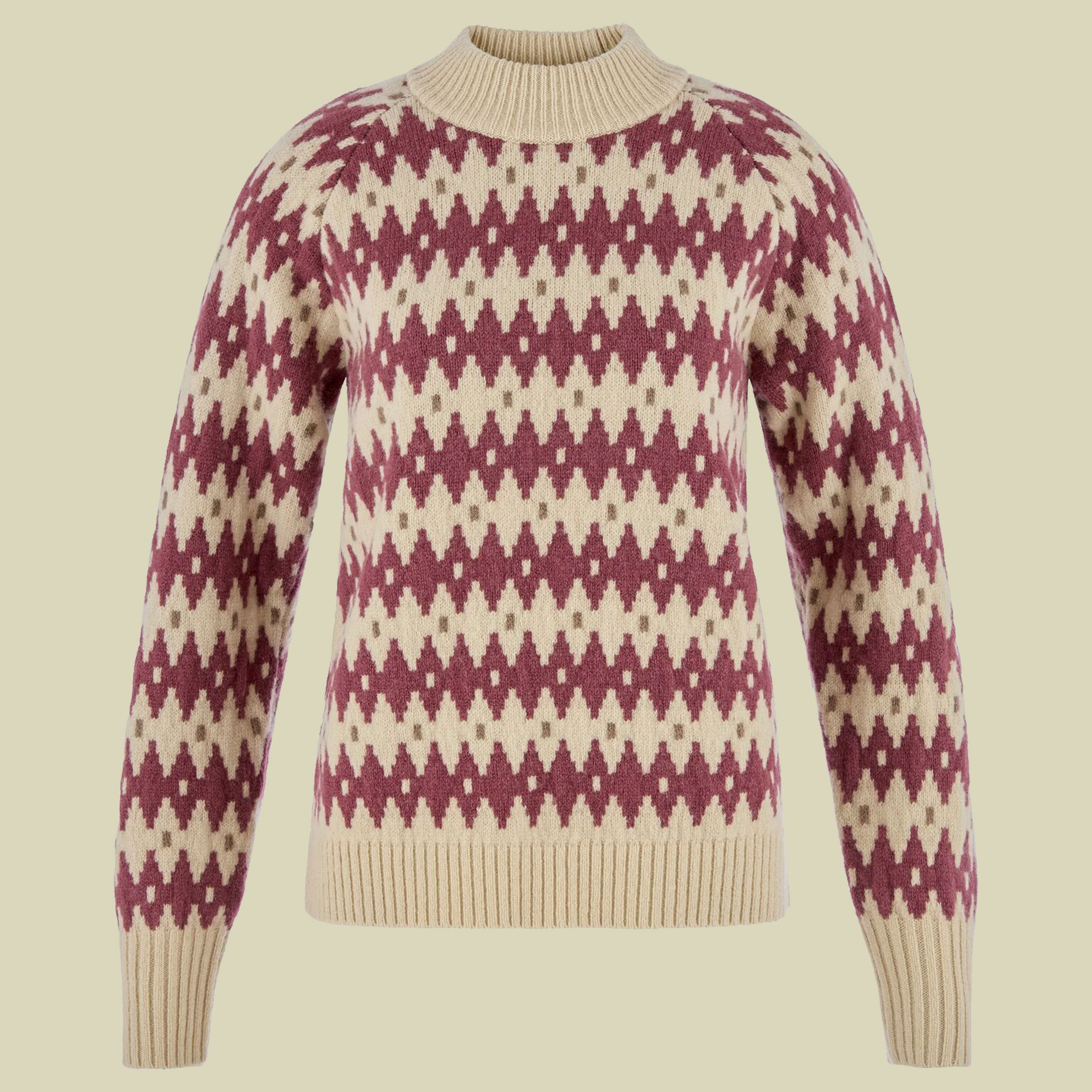 Övik Jacquard Knit Women XL rot - light beige-mesa purple