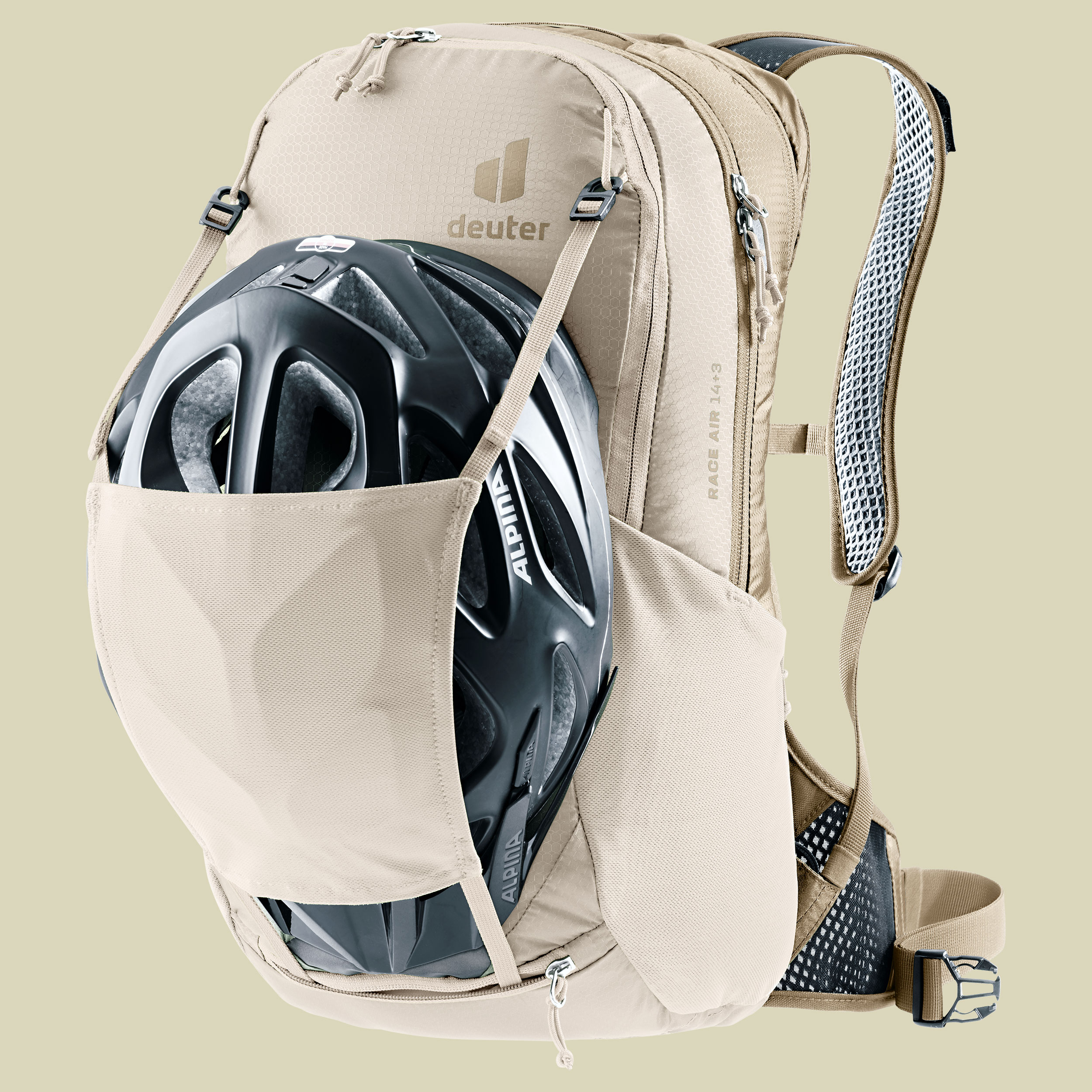 Race Air 14+3 beige 14 L + 3 L - alu-greystone