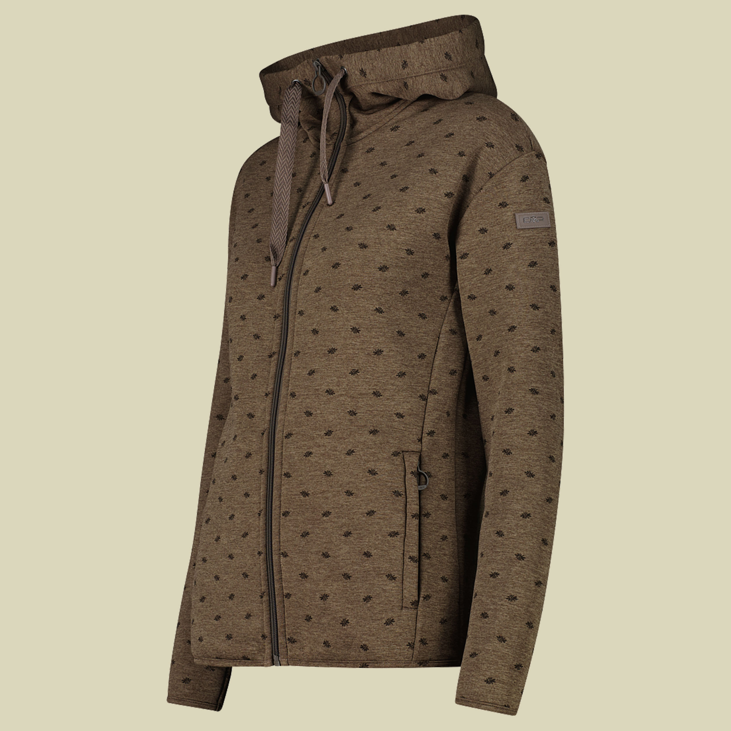 Woman Jacket Fix Hood Stretch Performance 42 braun - Farbe toffee mel.