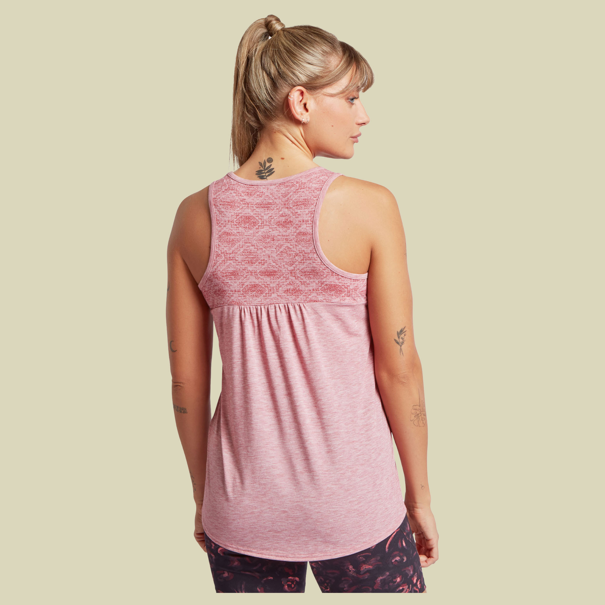 Asha Tank Women rosa XL - Farbe mineral red texture