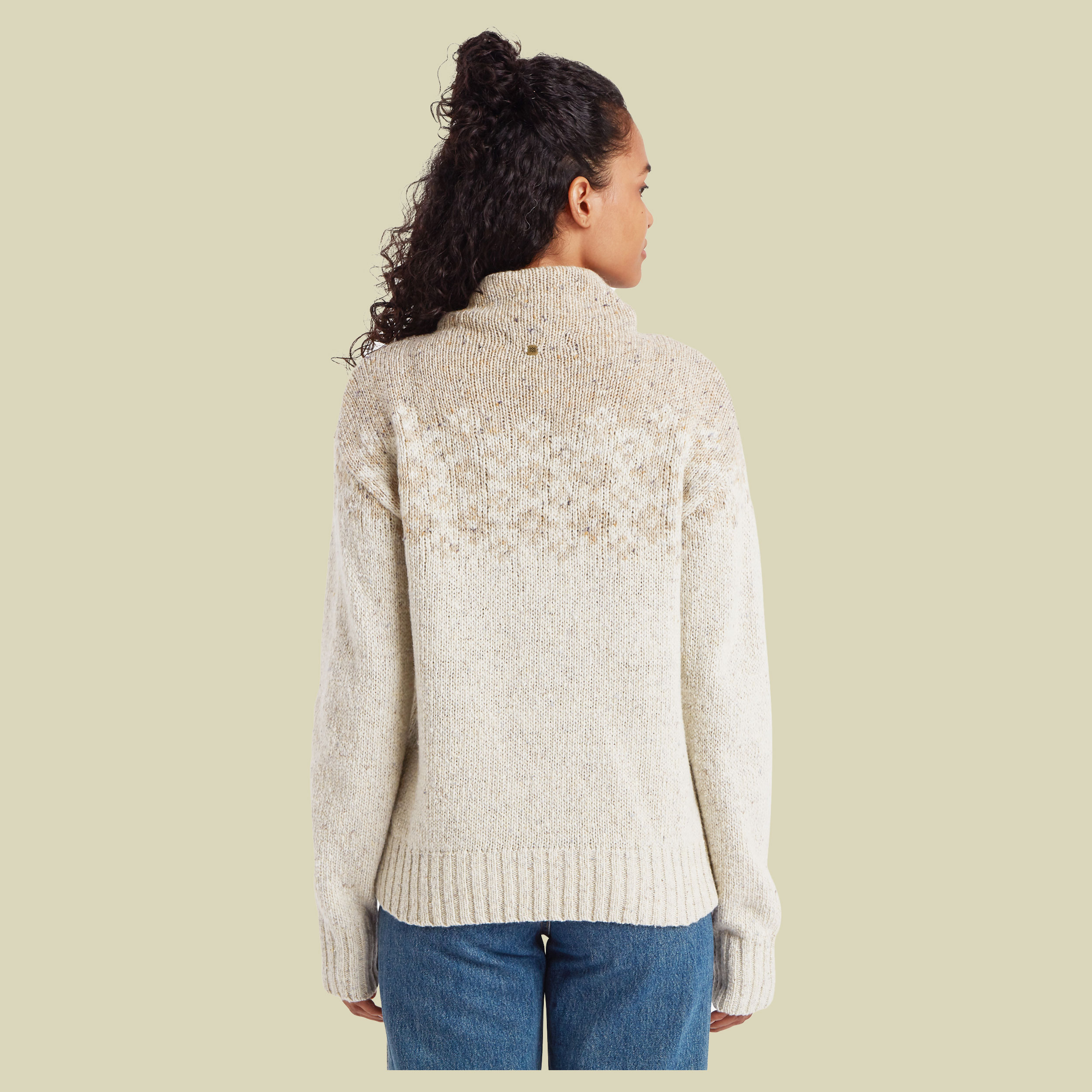 Mandari Mock Neck Sweater Women S beige - Farbe peetho