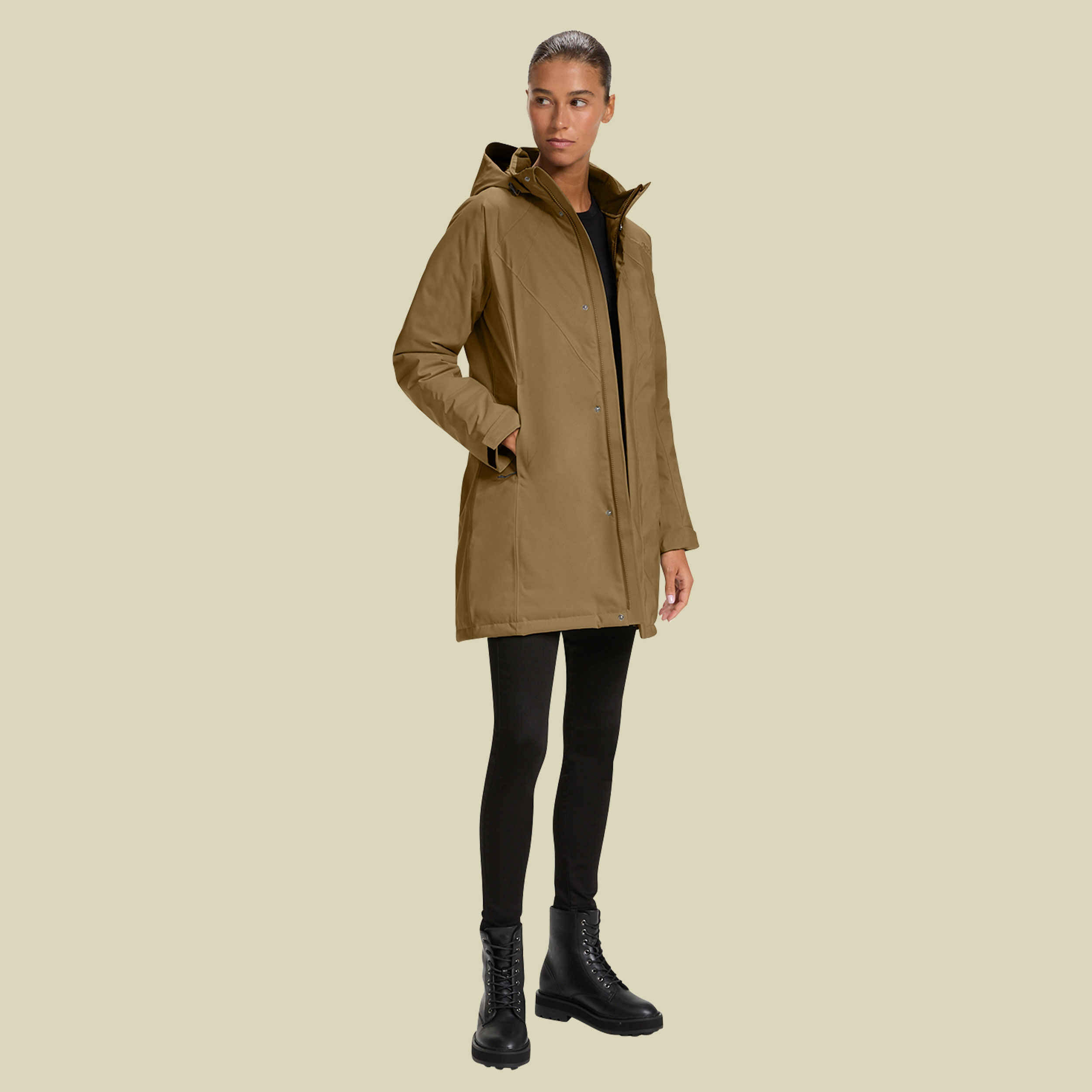 Vigdis Down Coat Women S braun - dull gold brown