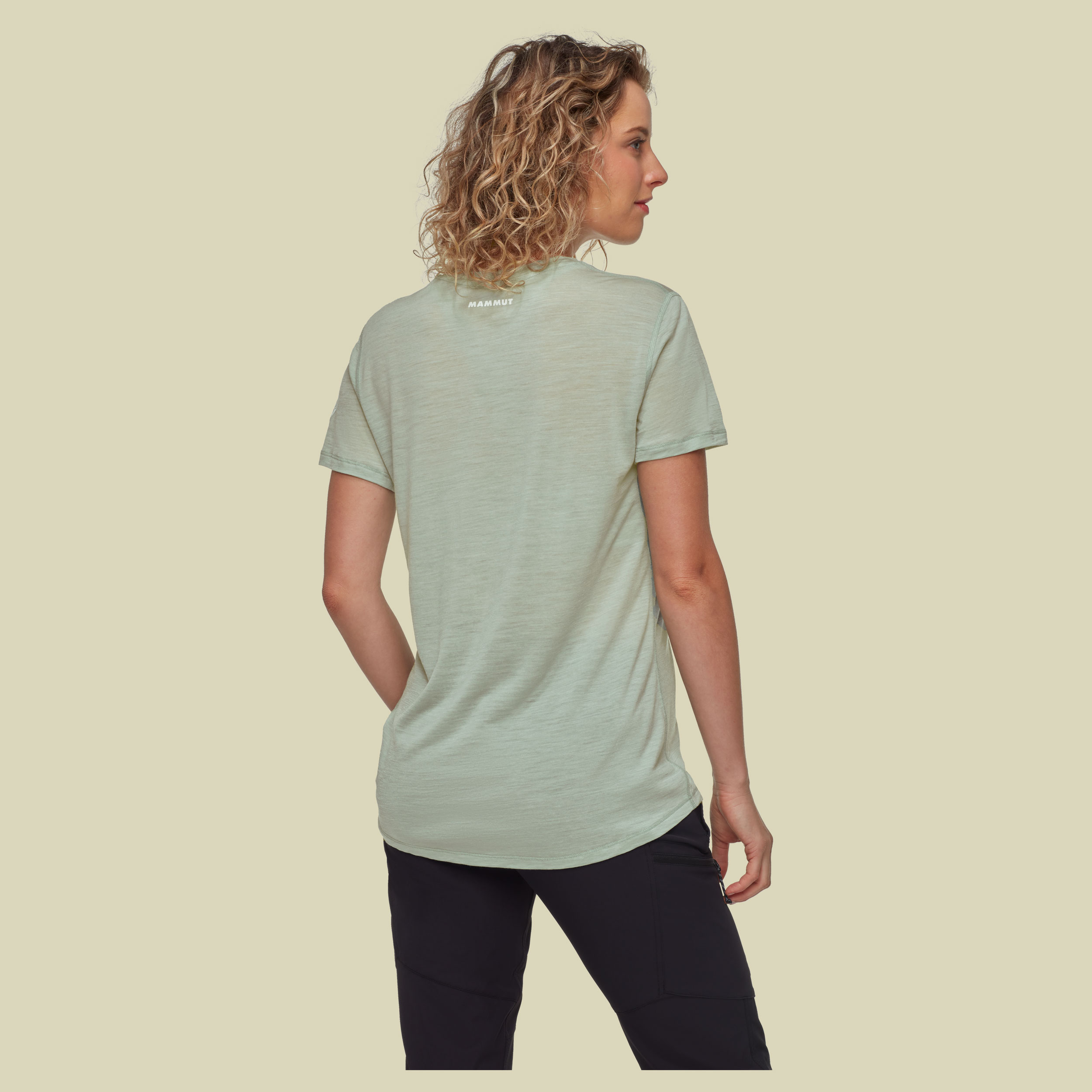 Tree Wool FL T-Shirt Women L silver sage melange - grün