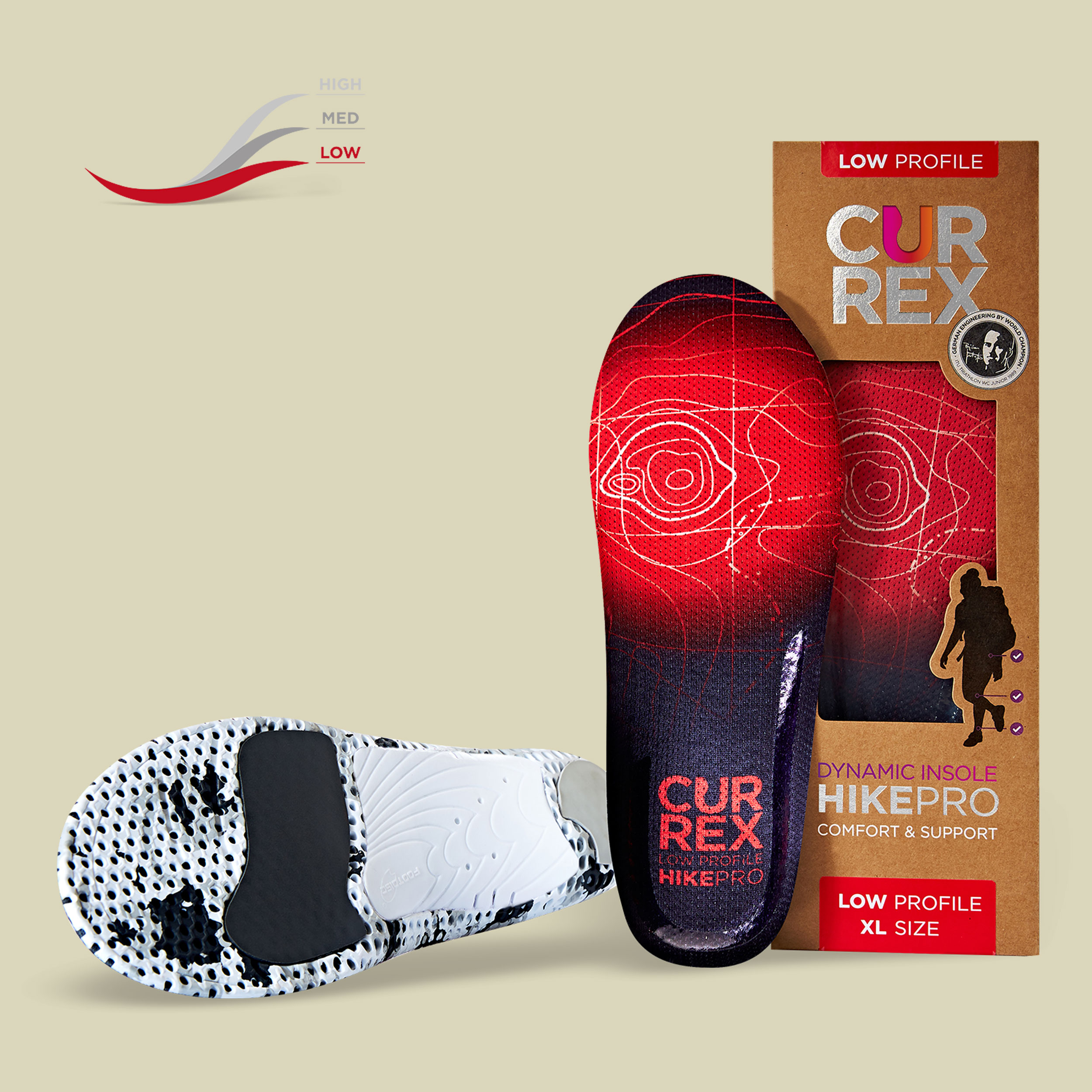 HikePro Low Größe L Farbe rot