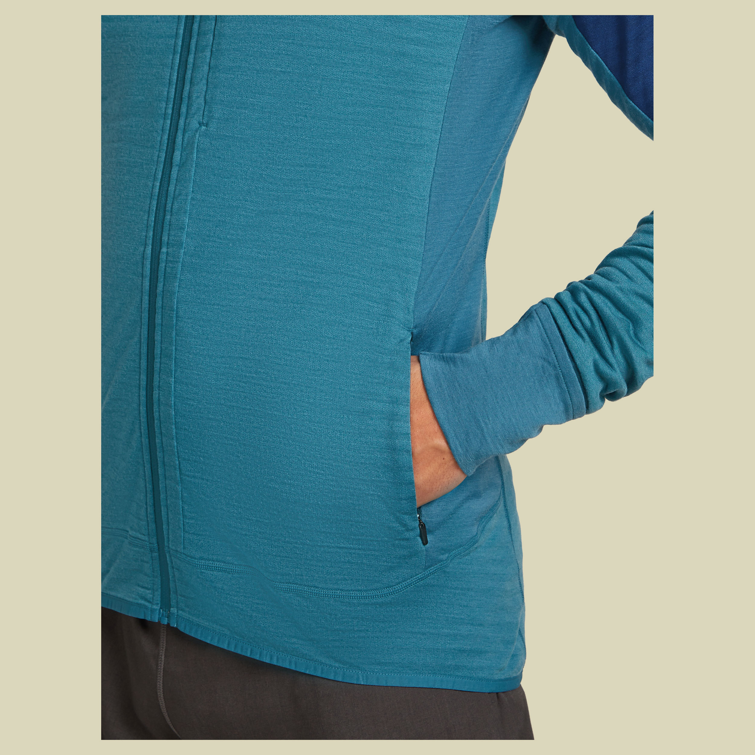 Merino Blend 300 RealFleece™ Descender LS Zip Hoodie Men XL blau - topaz/atlantis/CB