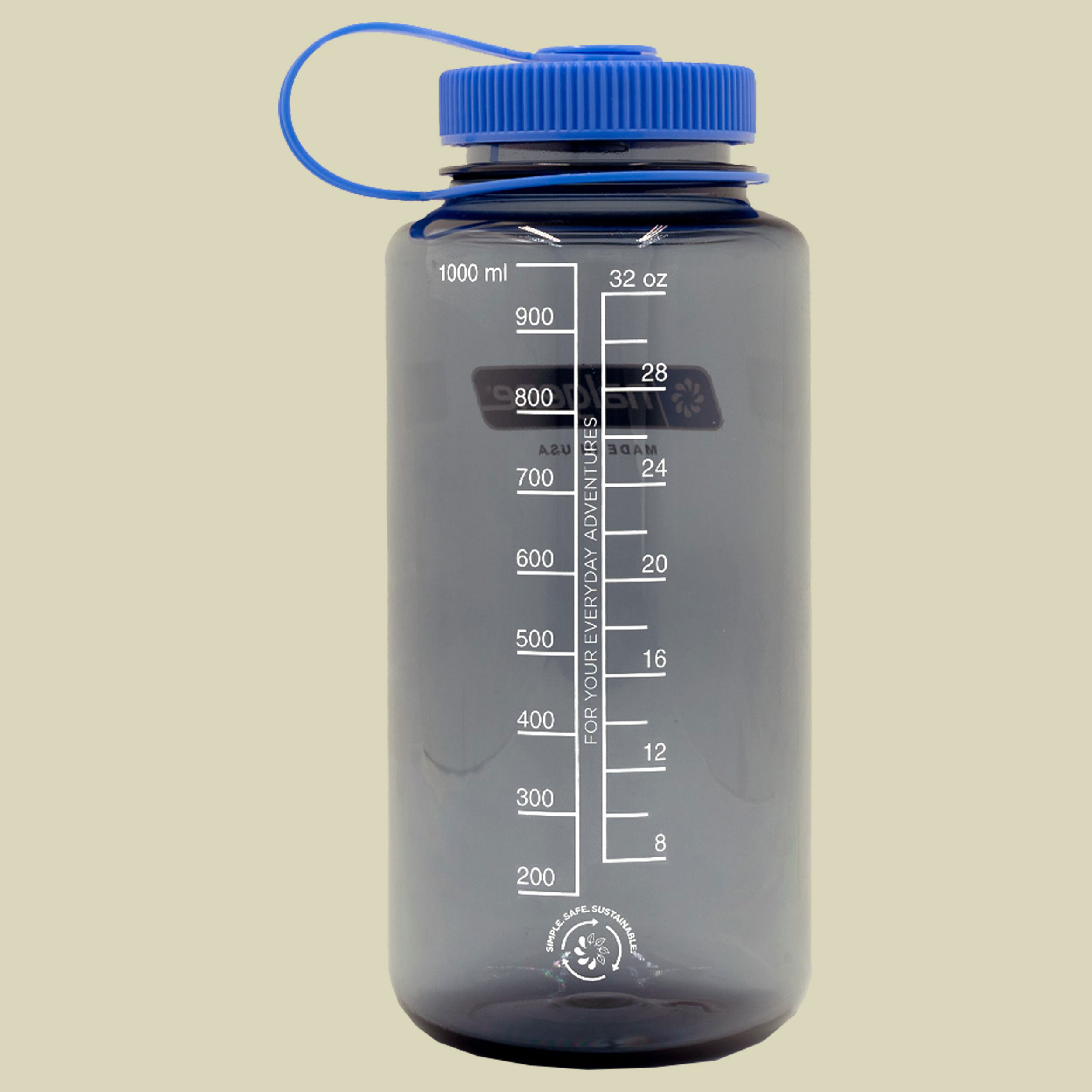 Nalgene Weithalsflasche WH Volumen 1000 Farbe grau