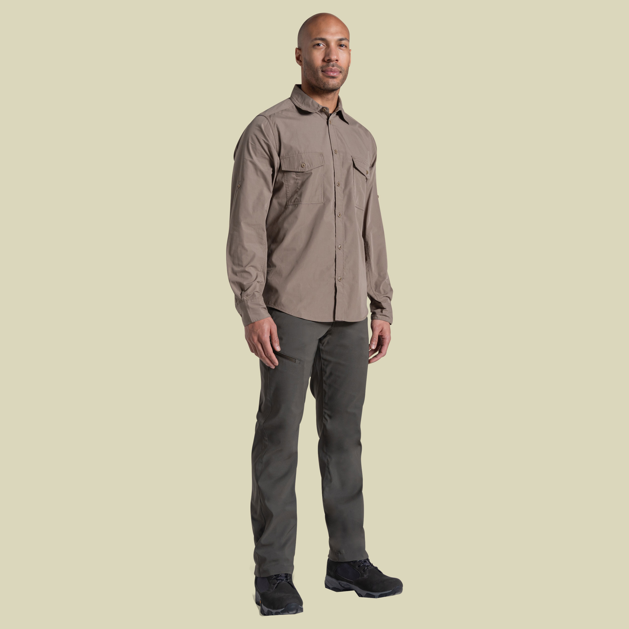Kiwi II Long Sleeved Shirt Men XXL braun - pebble