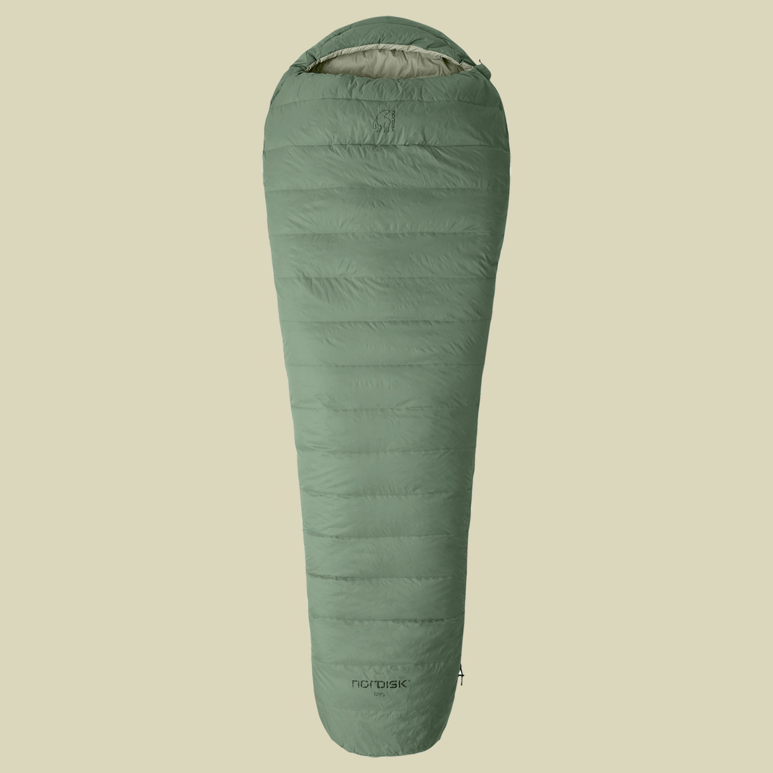 Ides +5°  Mummy Sleeping Bag 205 cm (XL) links - Farbe hedge green / reseda