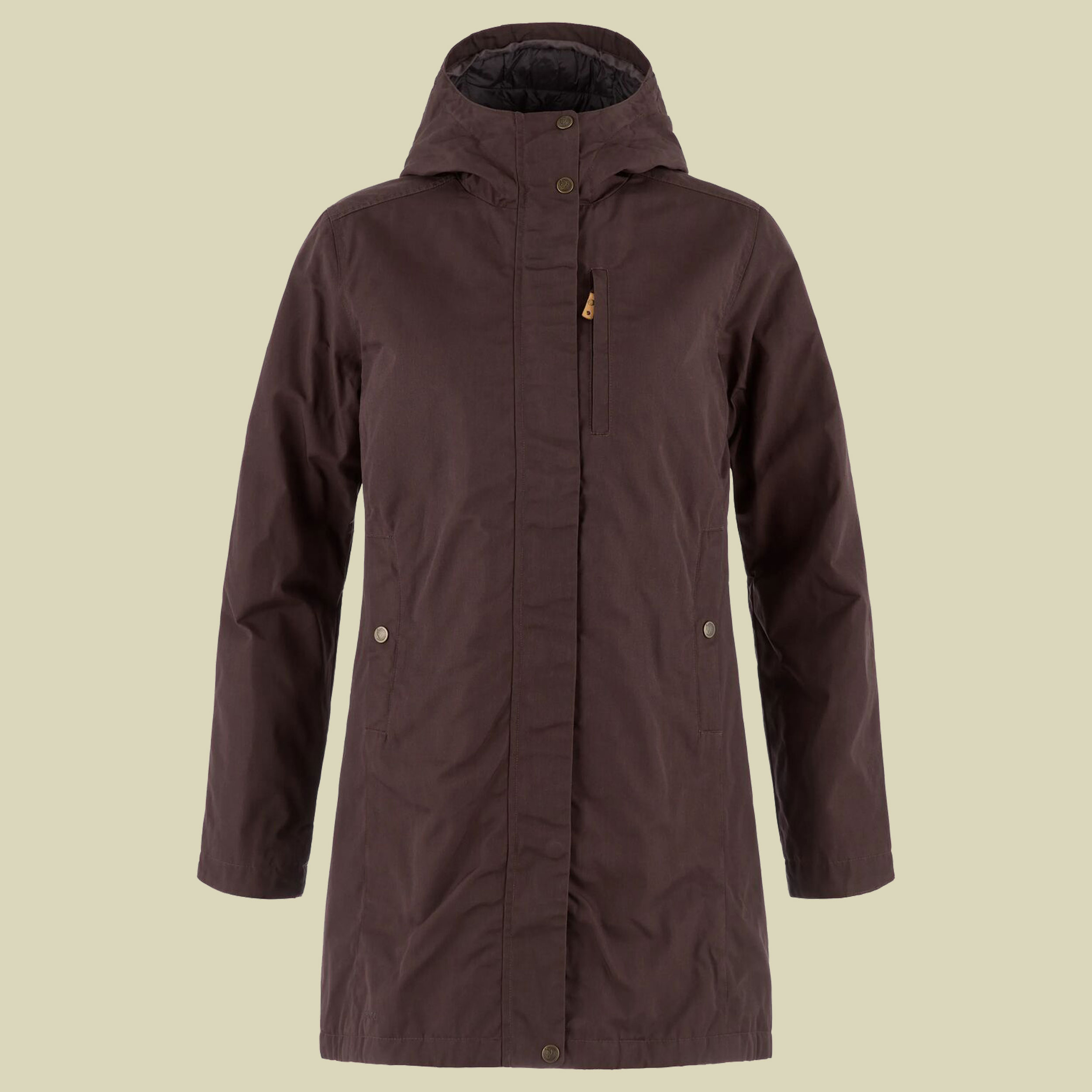 Kiruna Padded Parka Women braun XL - black oak