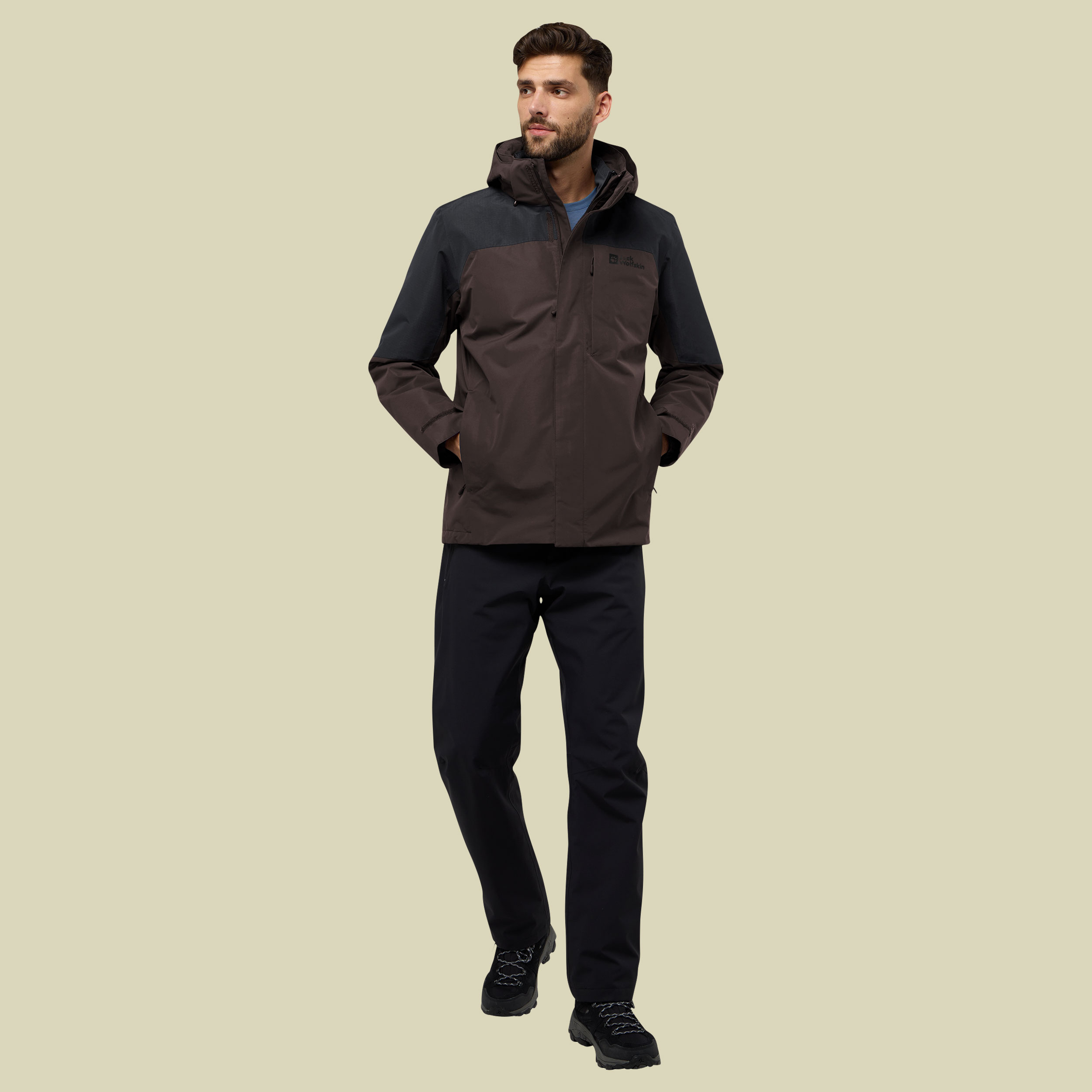 Romberg 3in1 Jacket Men braun XXL - peat