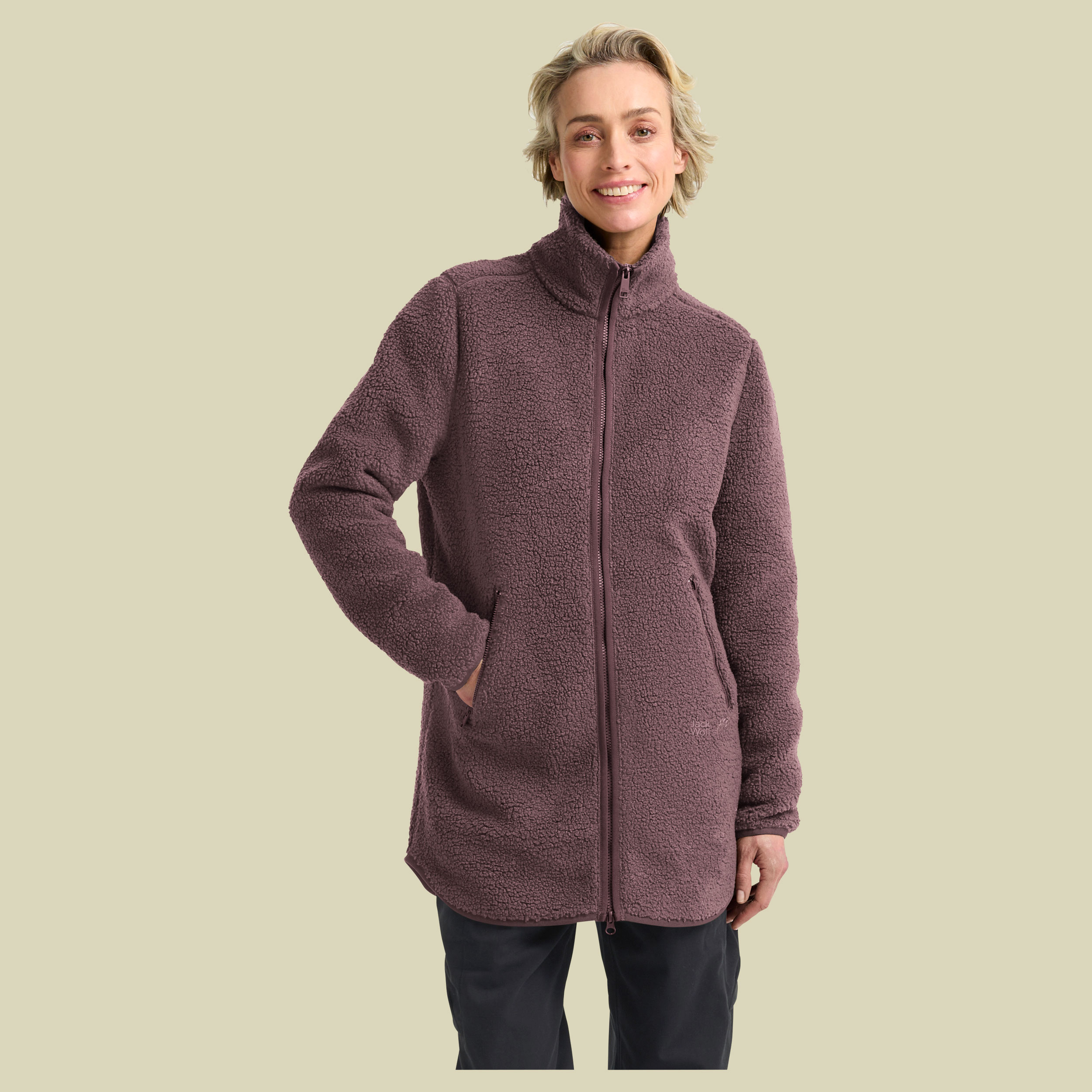 High Curl Coat Women XXL lila