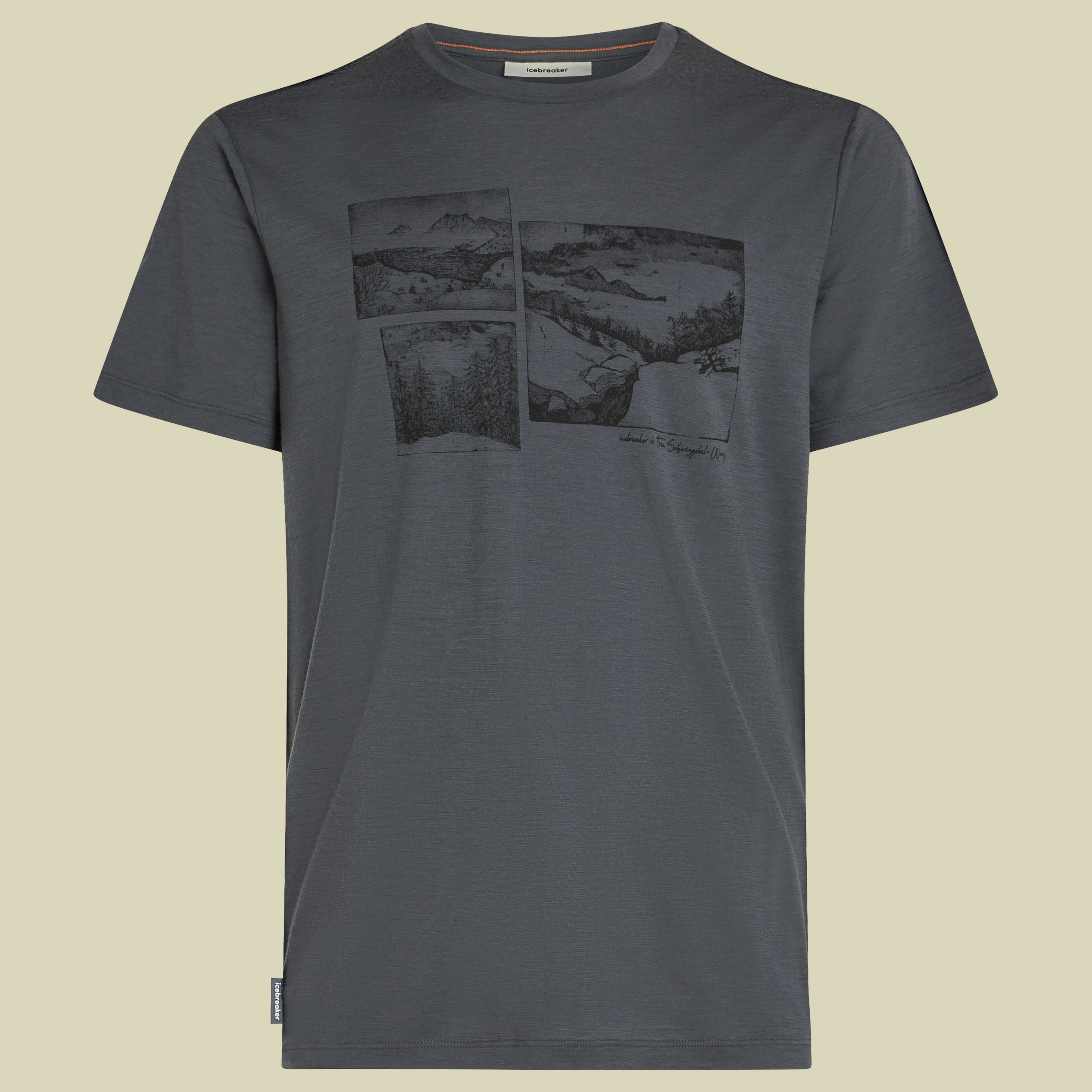 Merino 150 Tech Lite SS Tee Journey Men XXL grau - obsidian