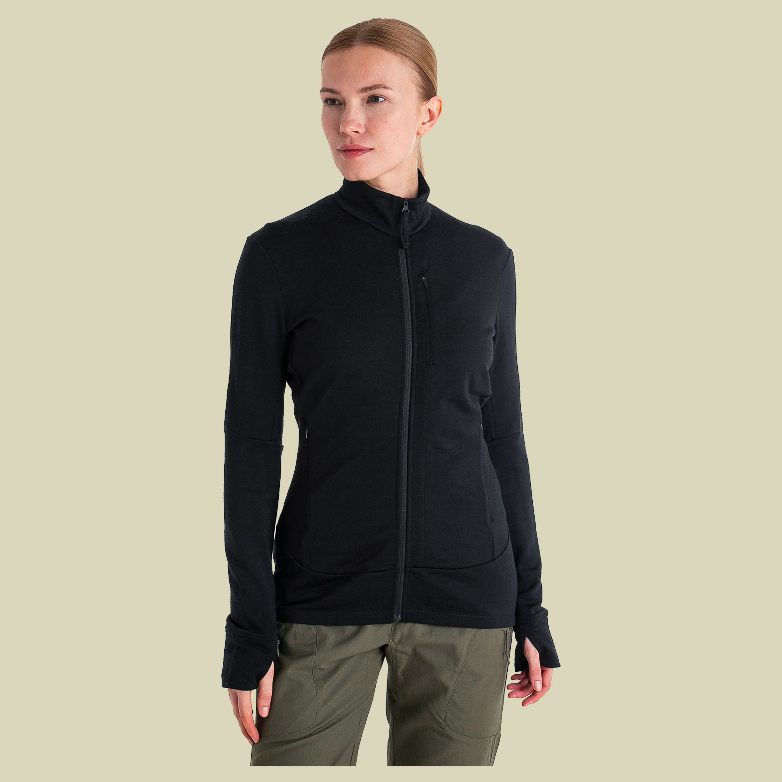 Merino 260 Quantum IV LS Zip Women XL schwarz-1 - black