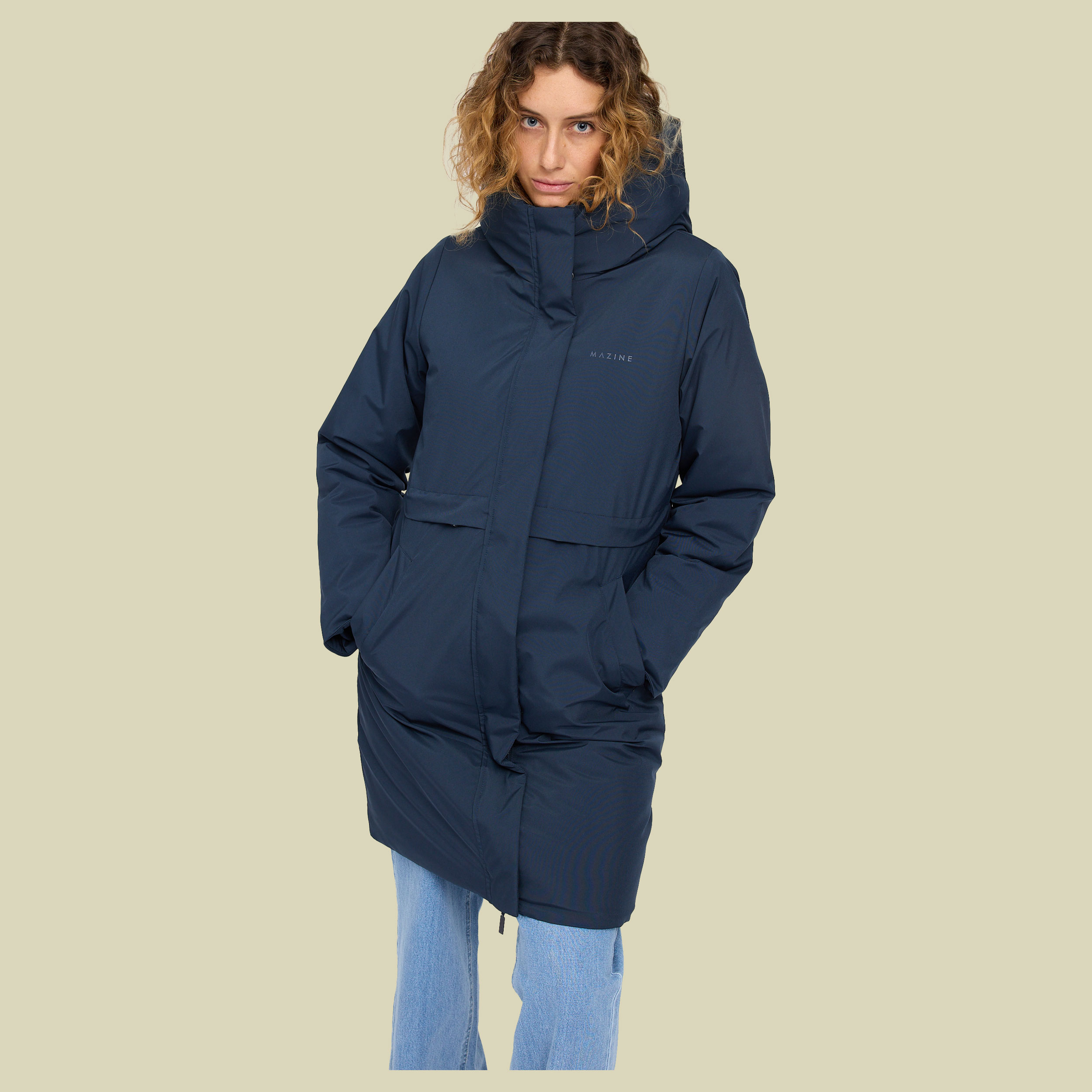 Basic Padded Parka Women S blau - Farbe dark navy