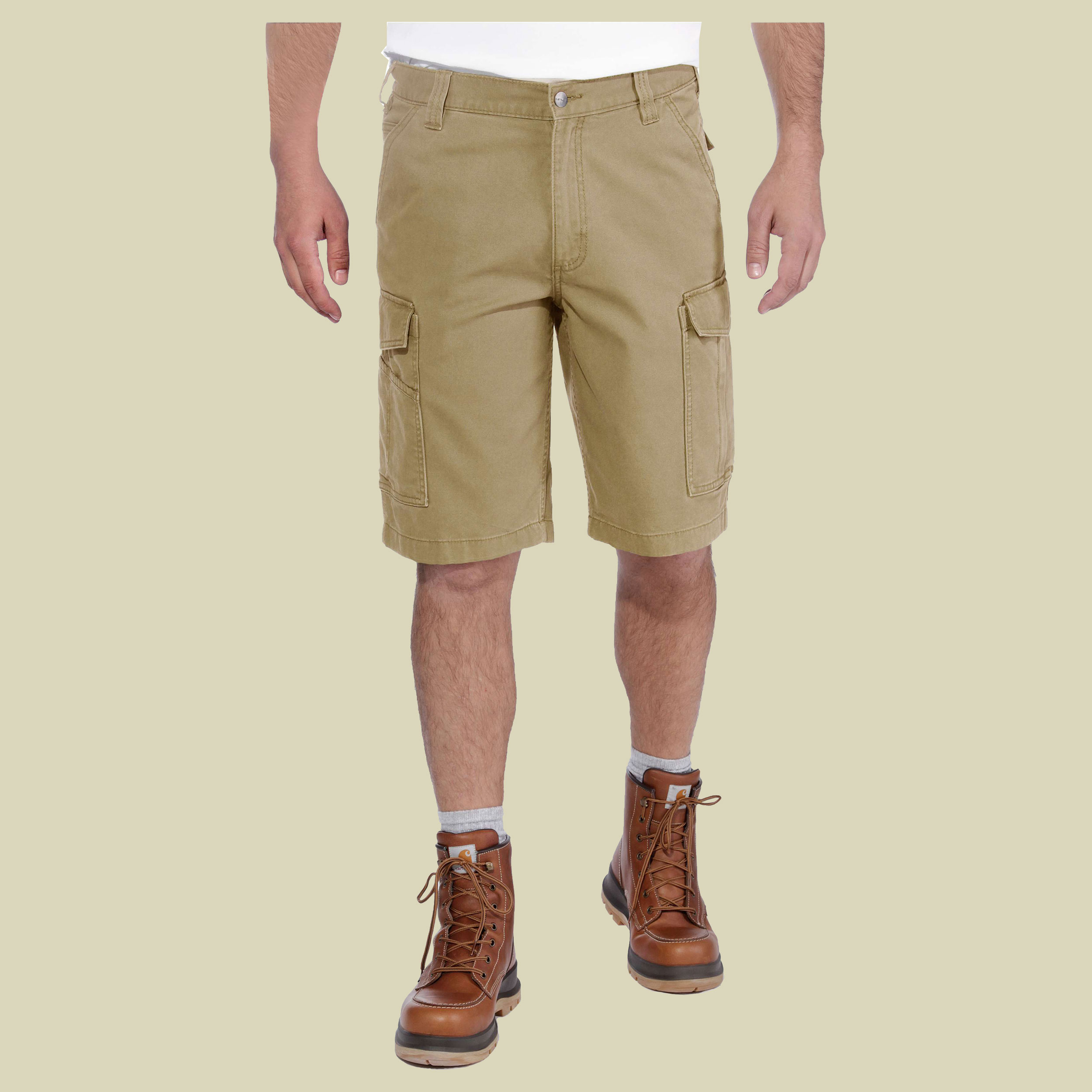 Relaxed Rigby Cargo Short Men W33 beige - Farbe dark khaki