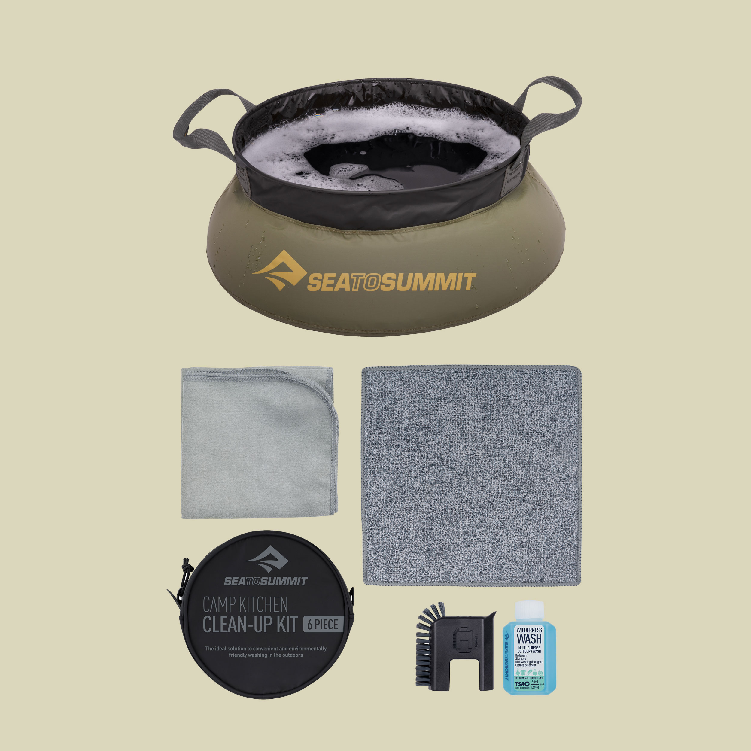 Camp Kitchen Clean Up Kit - 6 Stück sortiert