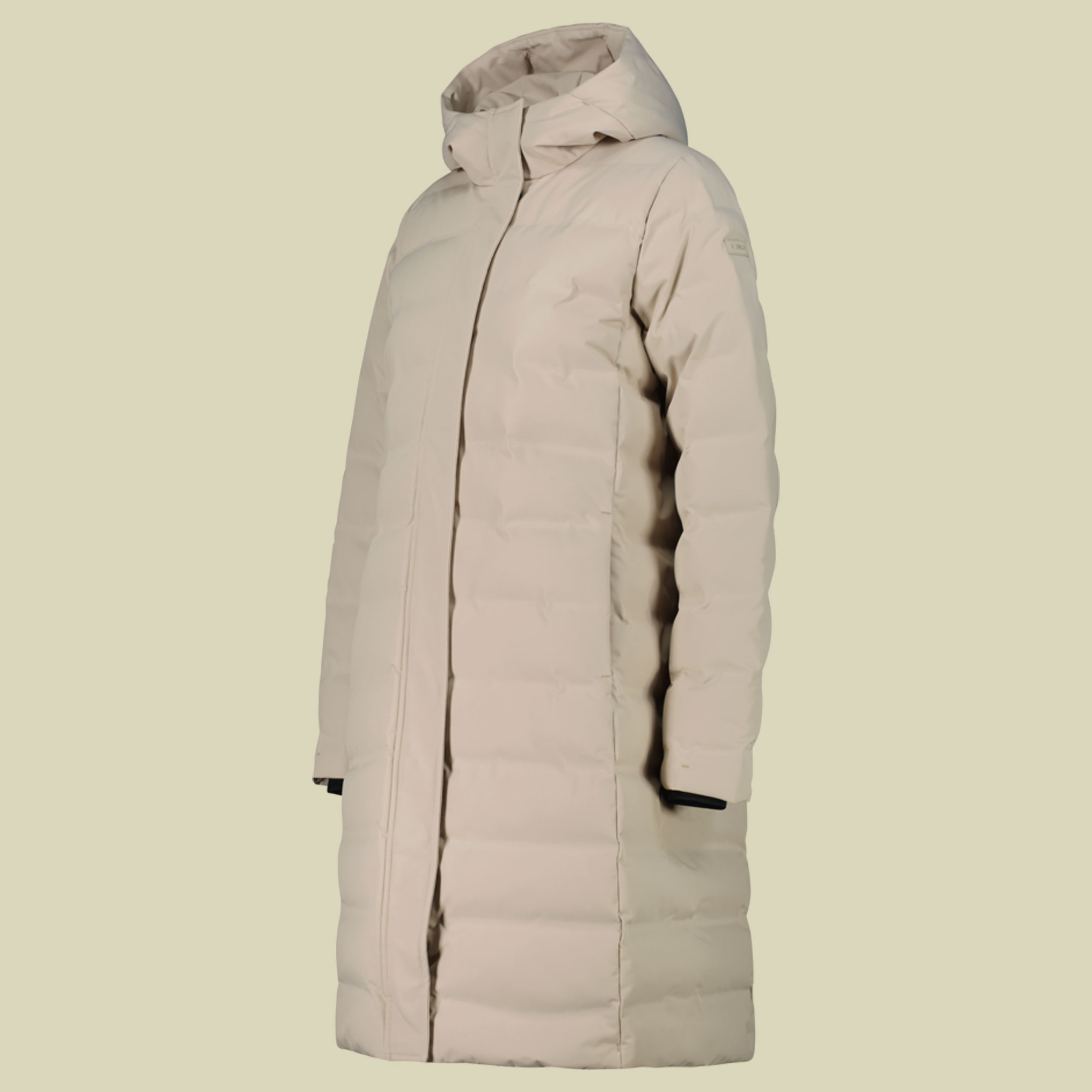 Woman Coat Fix Hood 35K3676 44 beige - kaki P220