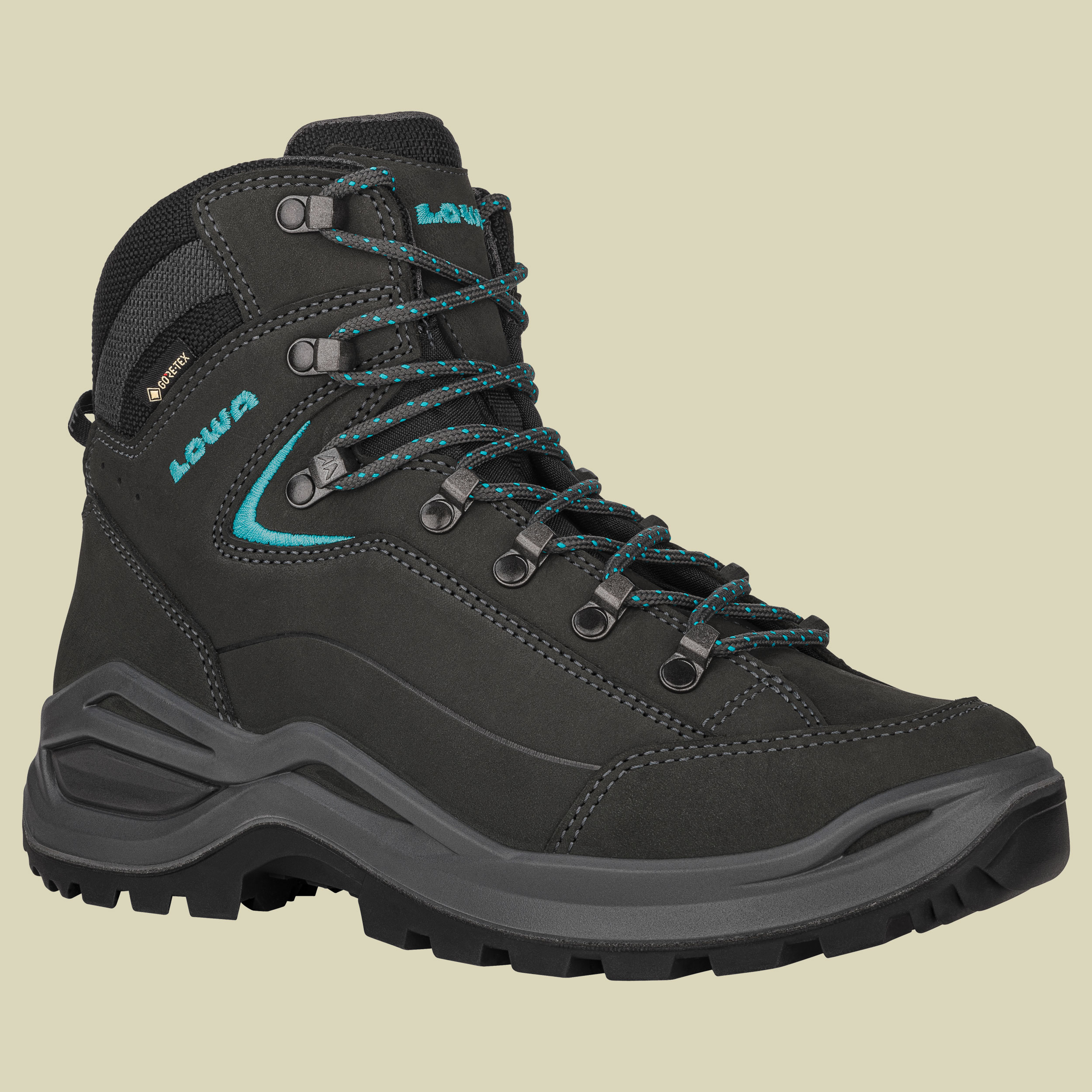 Renegade Evo GTX Mid Wide Women UK 6 grau - asphalt/türkis