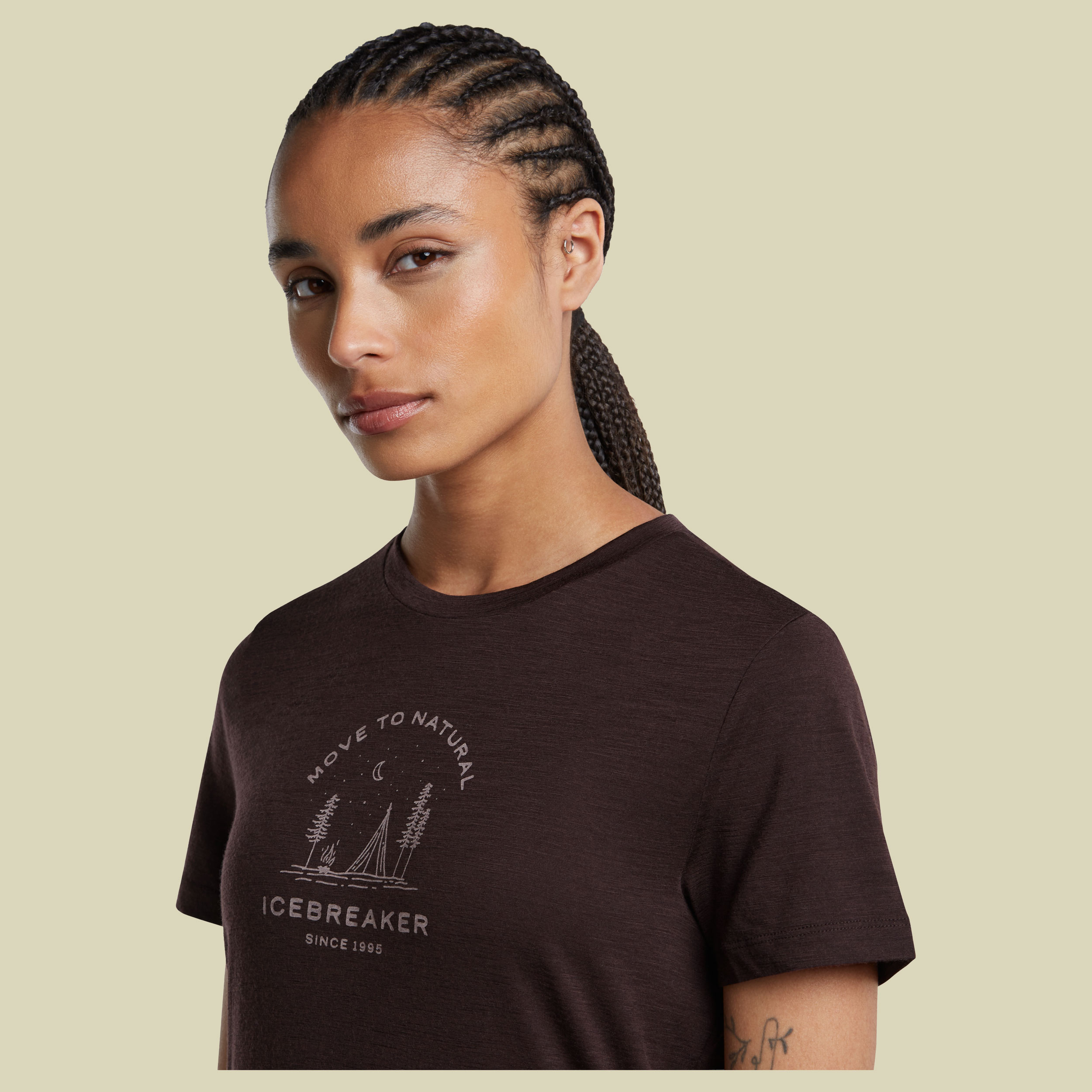 Merino 150 Tech Lite SS Tee Peaceful Pas Women XL braun - bittersweet