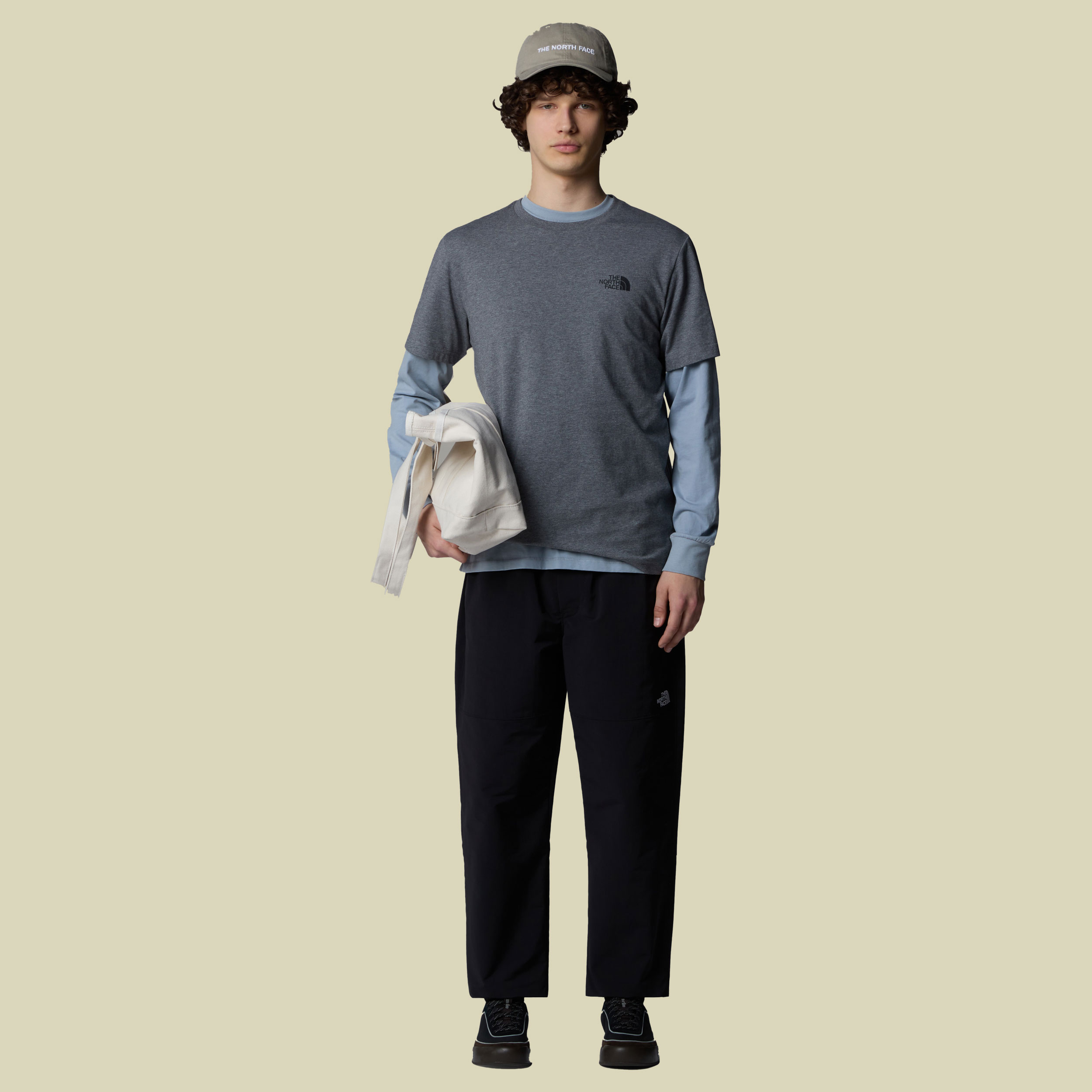 S/S Simple Dome Tee Men S grau - TNF medium grey heather