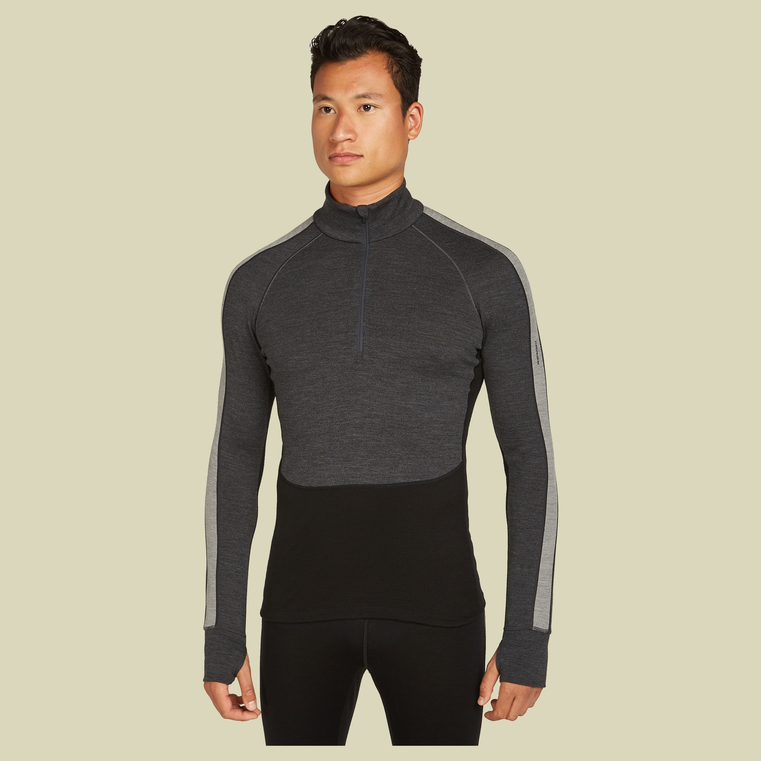 ZoneKnit 260 LS Half Zip Men grau S - jet heather/black/metro heather/CB