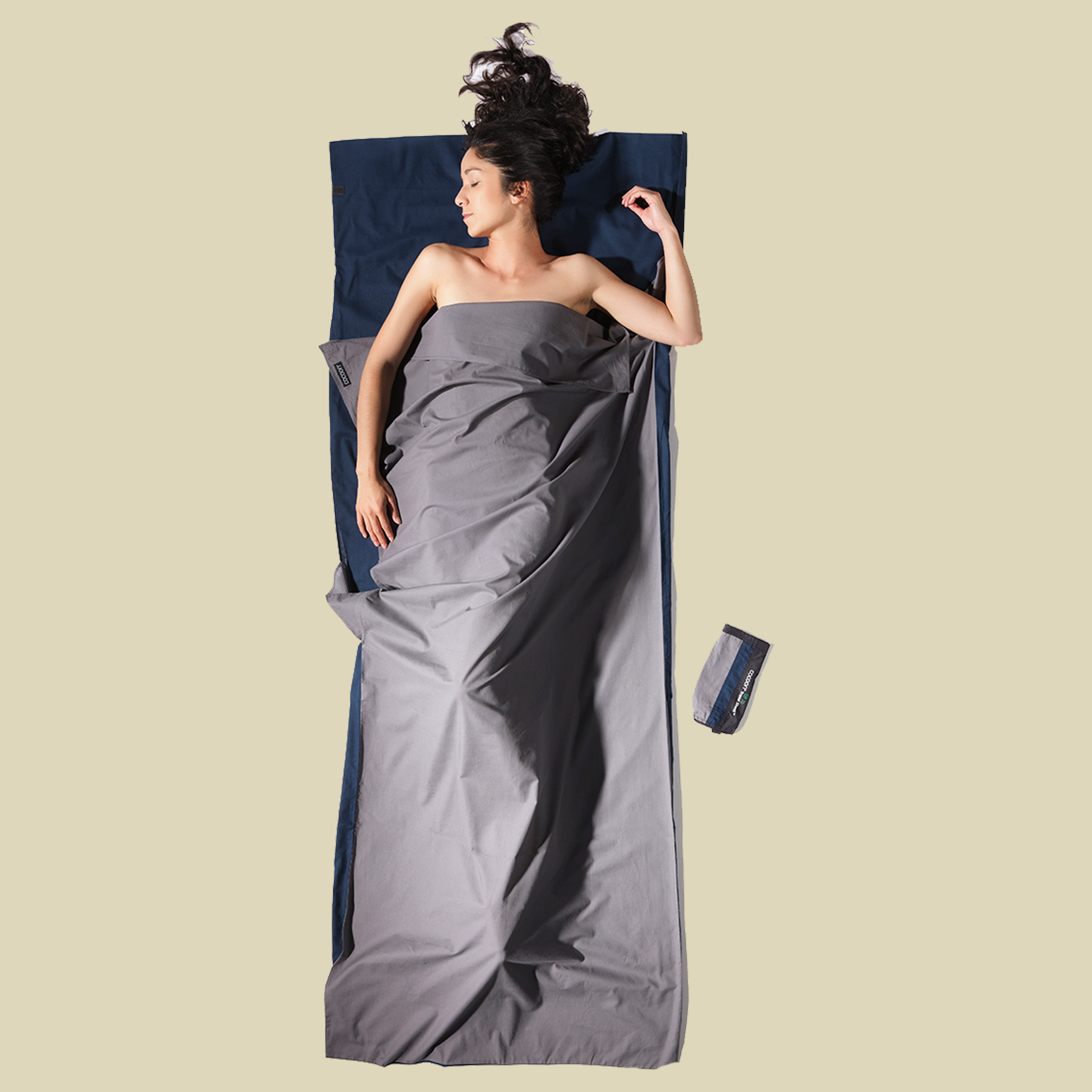 TravelSheet Cotton Größe 220 x 90 cm Farbe tuareg/elephant grey