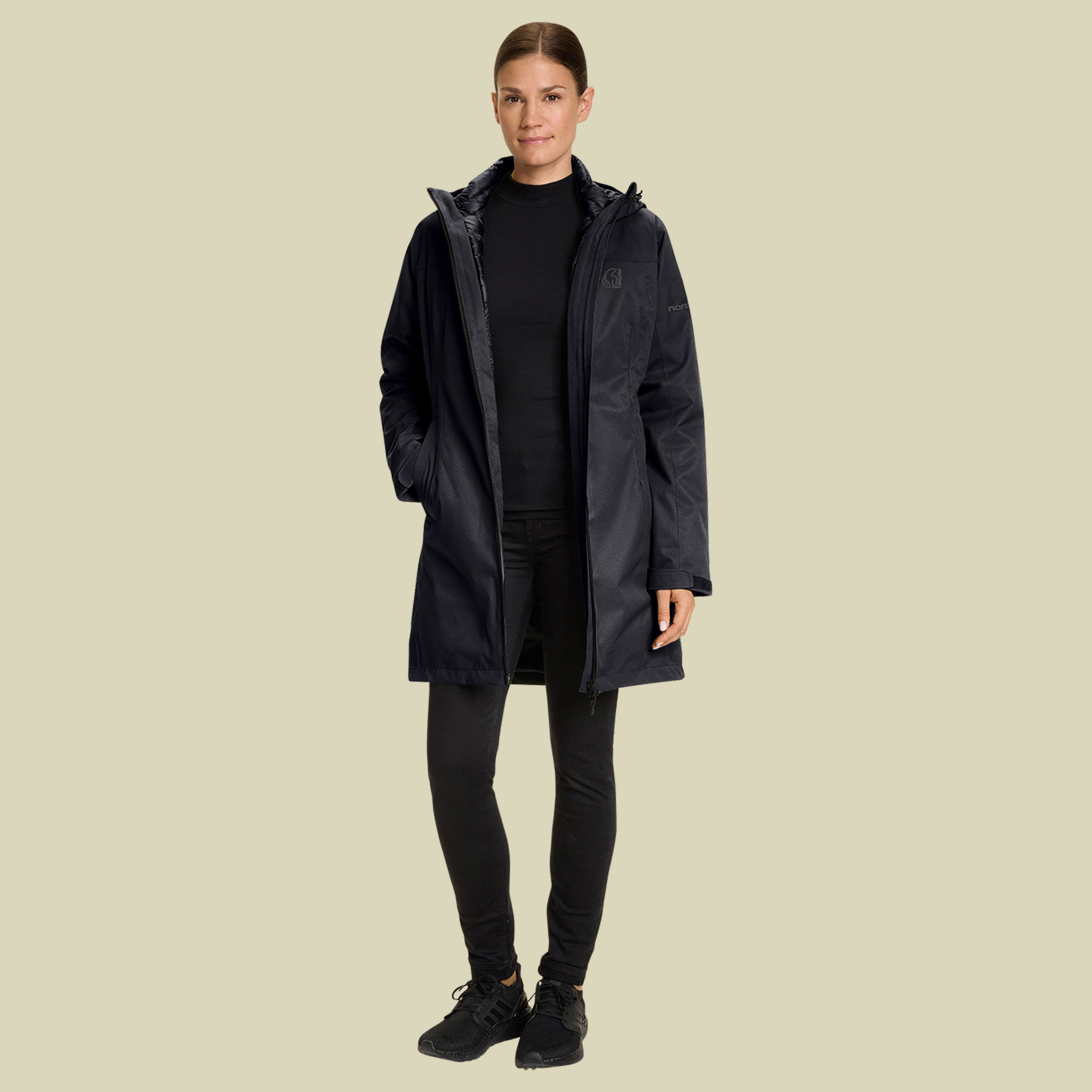 Liz Twin Down Coat Women schwarz XL - cavier black