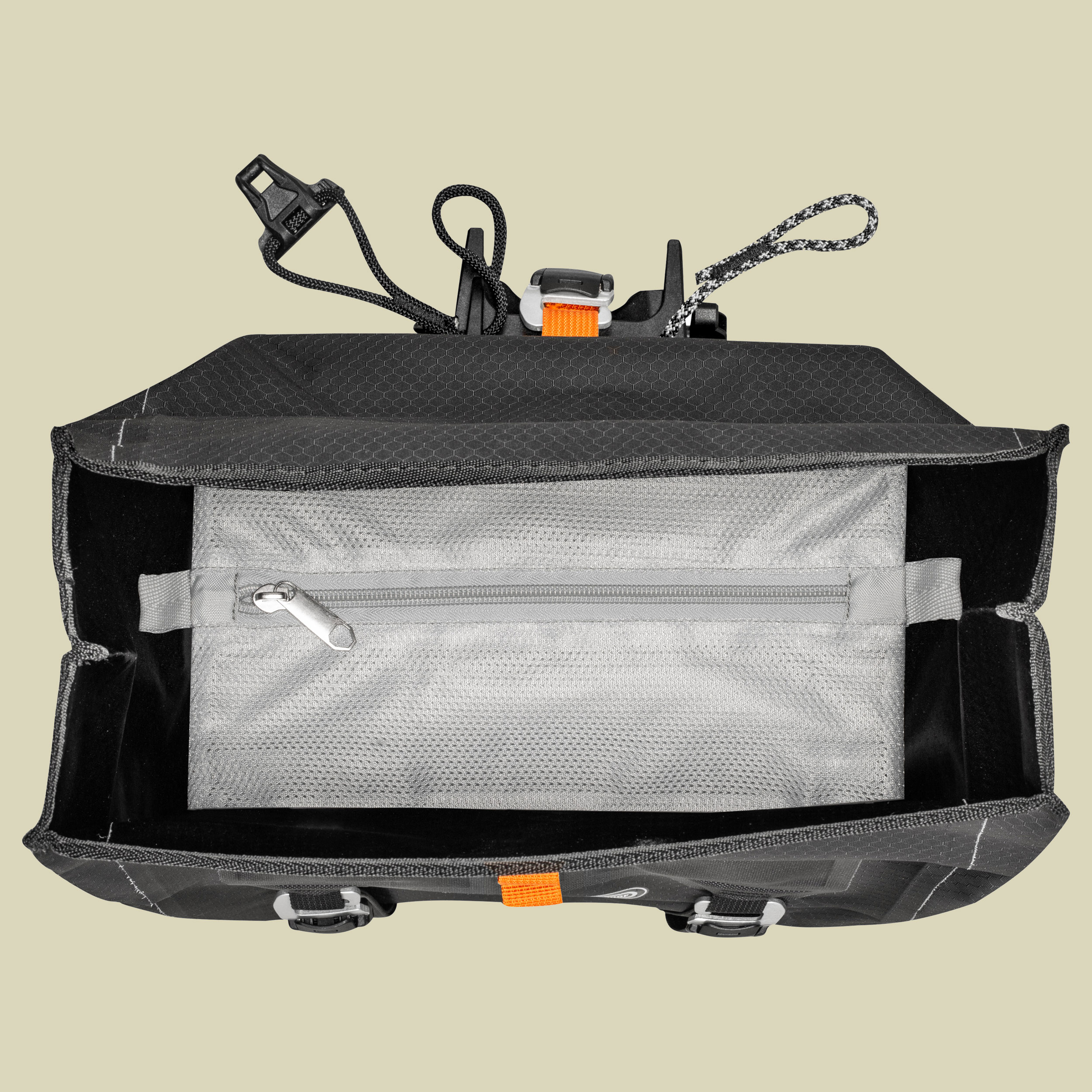 Handlebar-Pack QR Inner Pocket Größe 8 x 22 x 16 cm (HxBxT) Farbe light grey