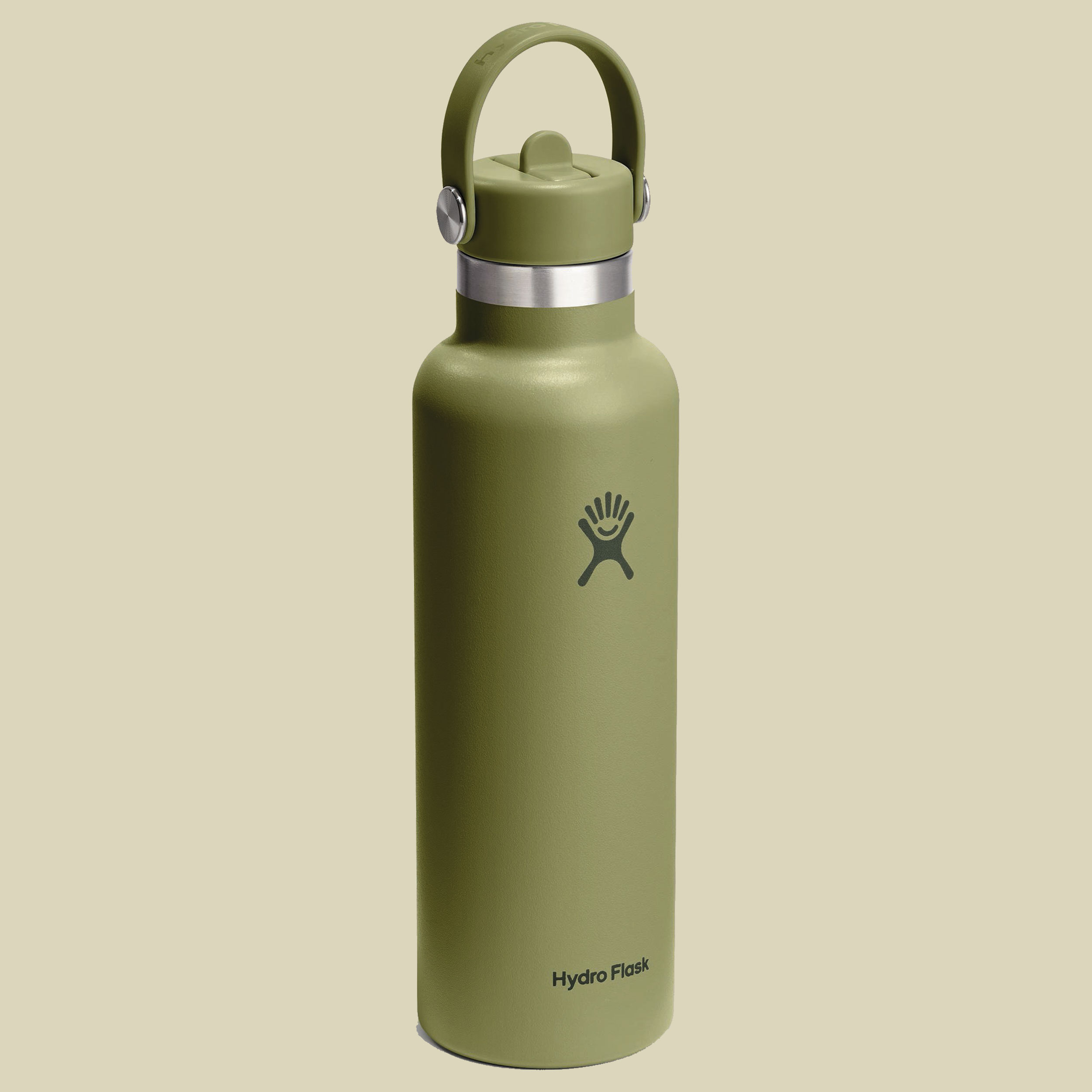 Hydro Flask 21 oz Standard Mouth w. Flex Straw Cap grün3 621 - palmer green