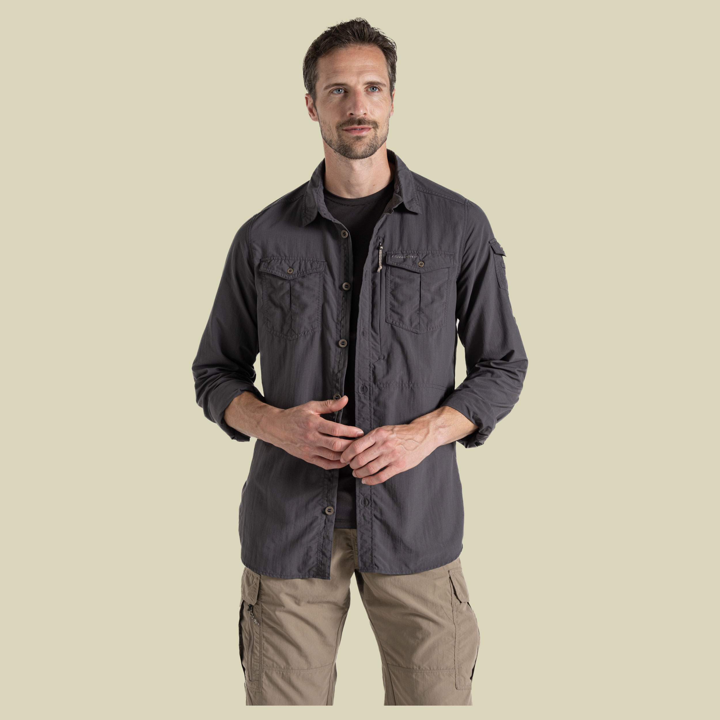 NosiLife Adventure Long Sleeved Shirt III Men M schwarz - black pepper