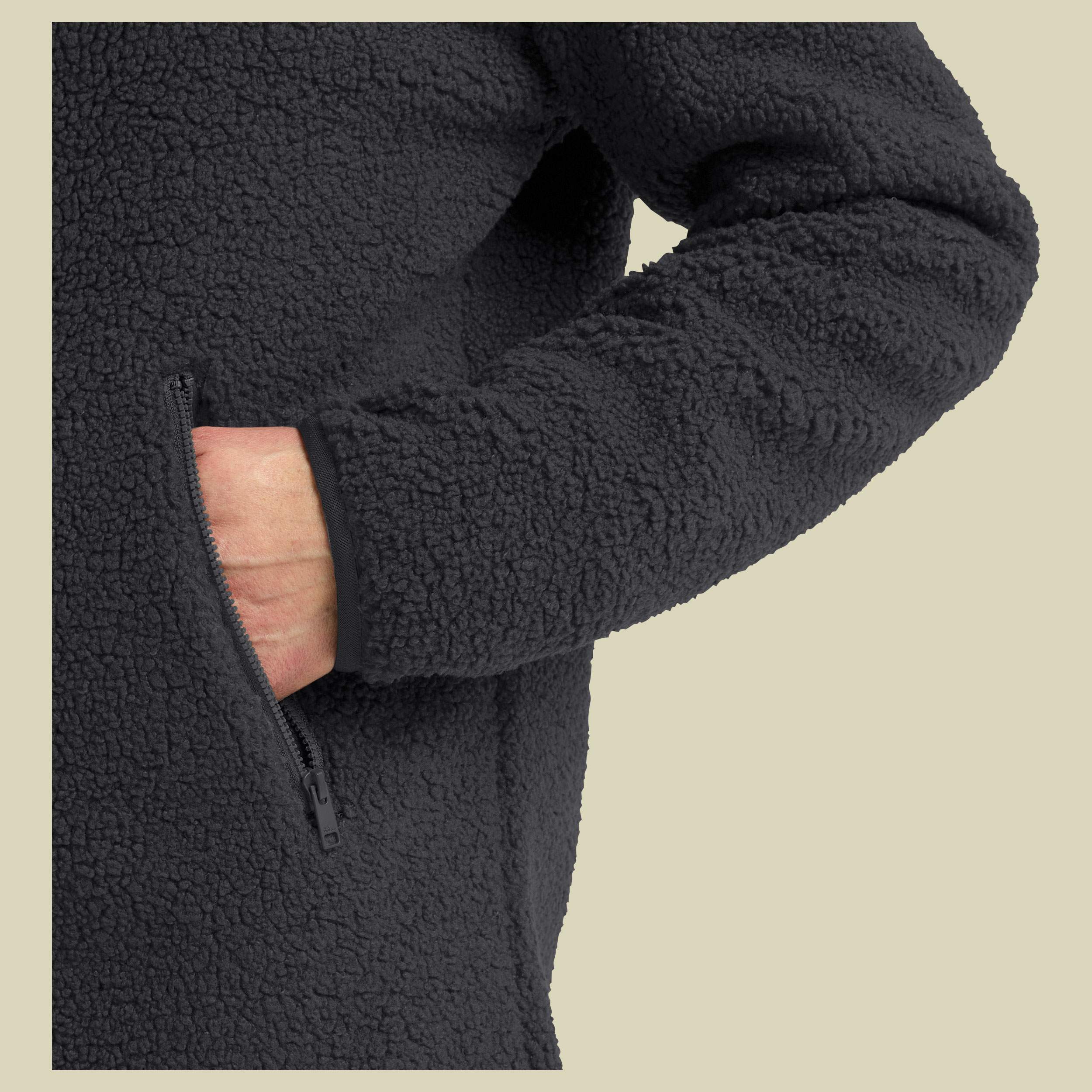 High Curl Coat Women XXL schwarz - black