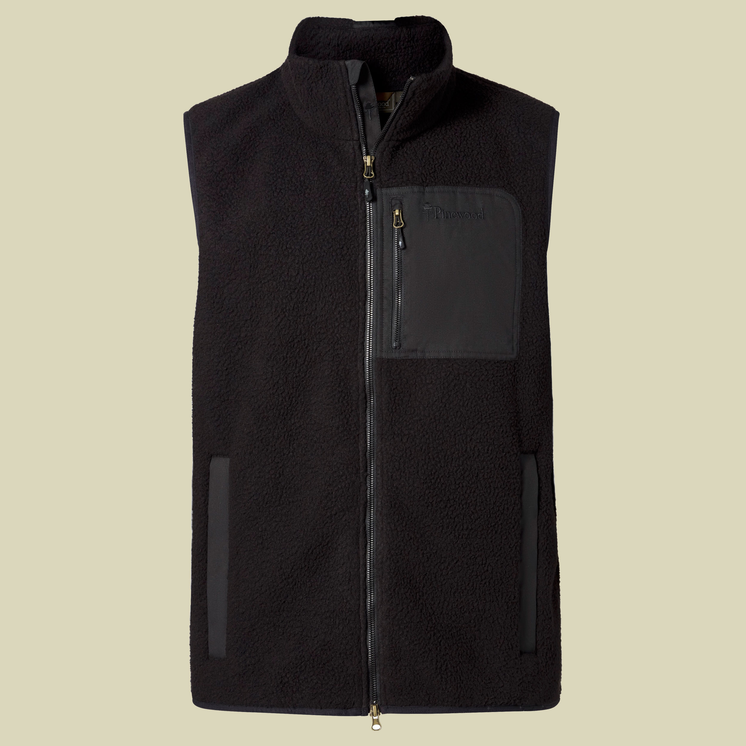 Pile Fleece Vest Men L grün - moss green