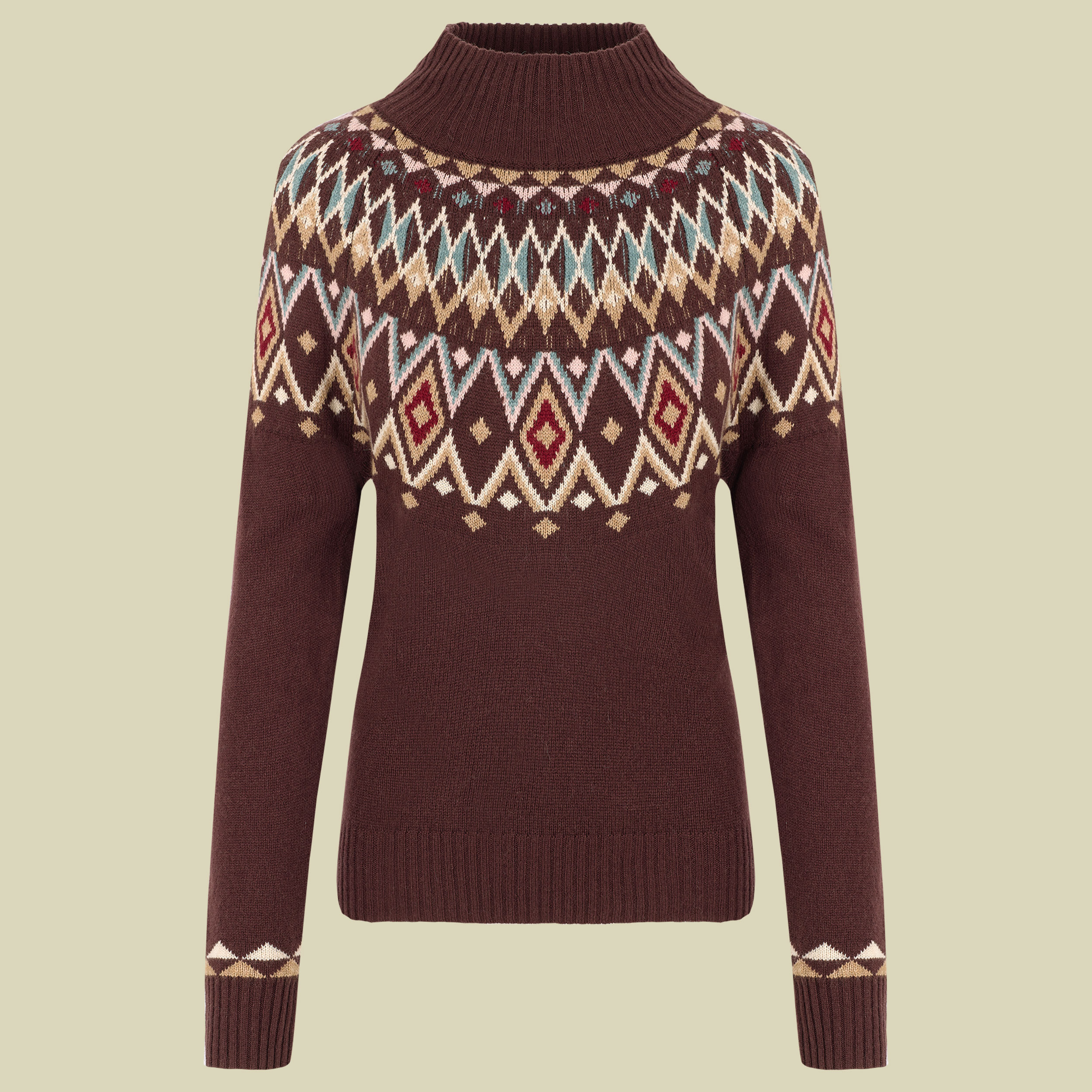 Indu Mock Neck Women rot S - merlot