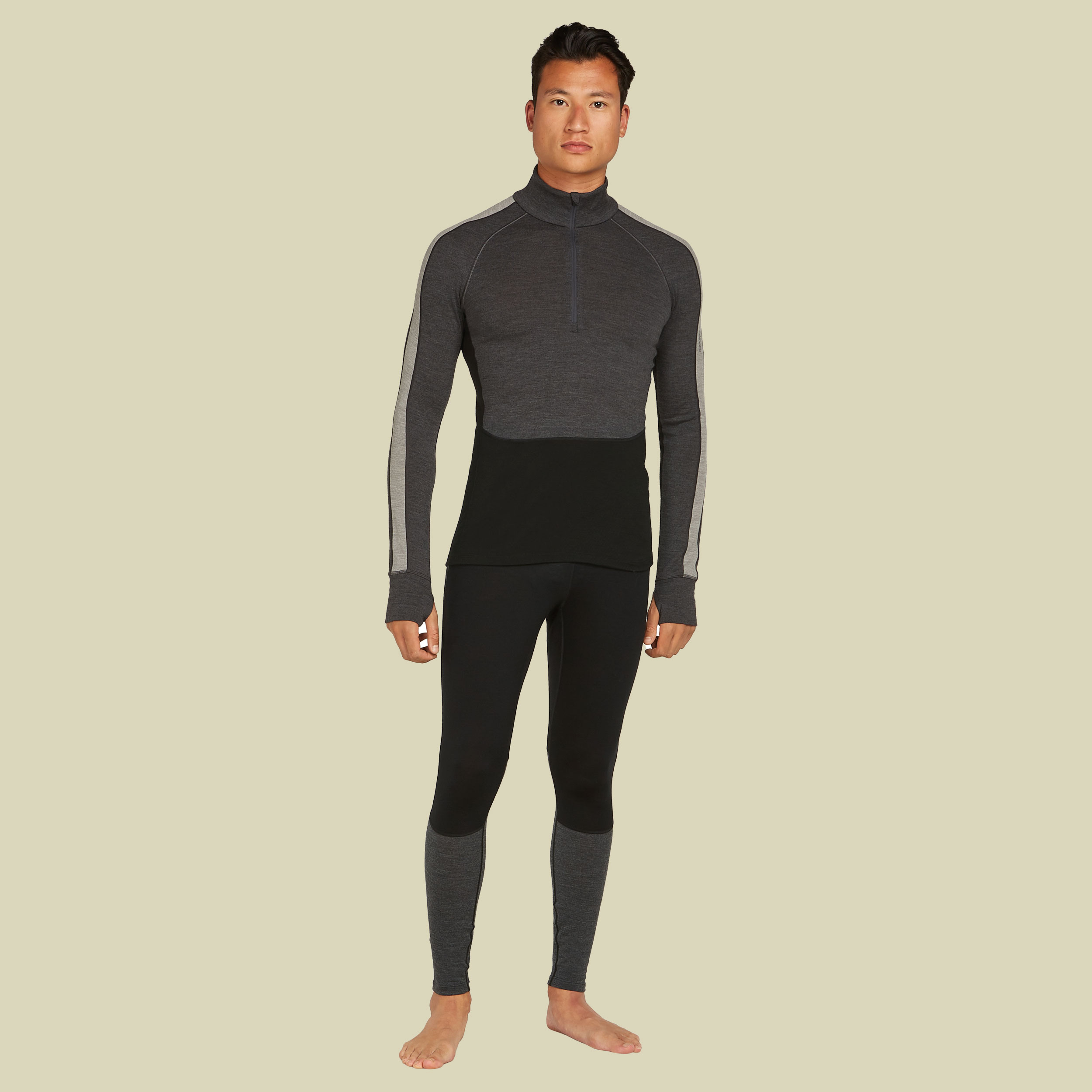 ZoneKnit 260 LS Half Zip Men grau S - jet heather/black/metro heather/CB