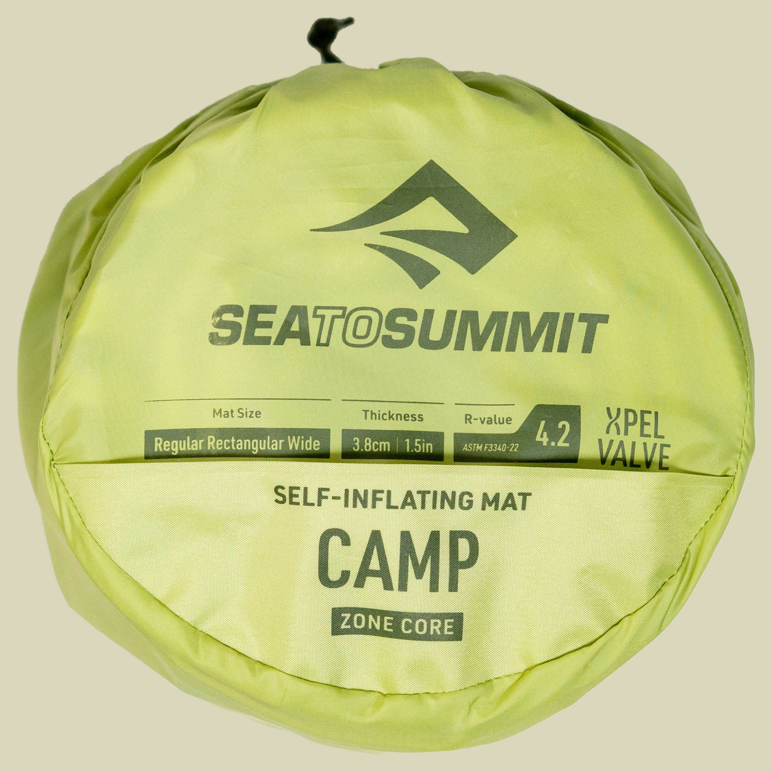 Camp Self-Inflating  Mat regular rectangular wide grün - Farbe tarragon
