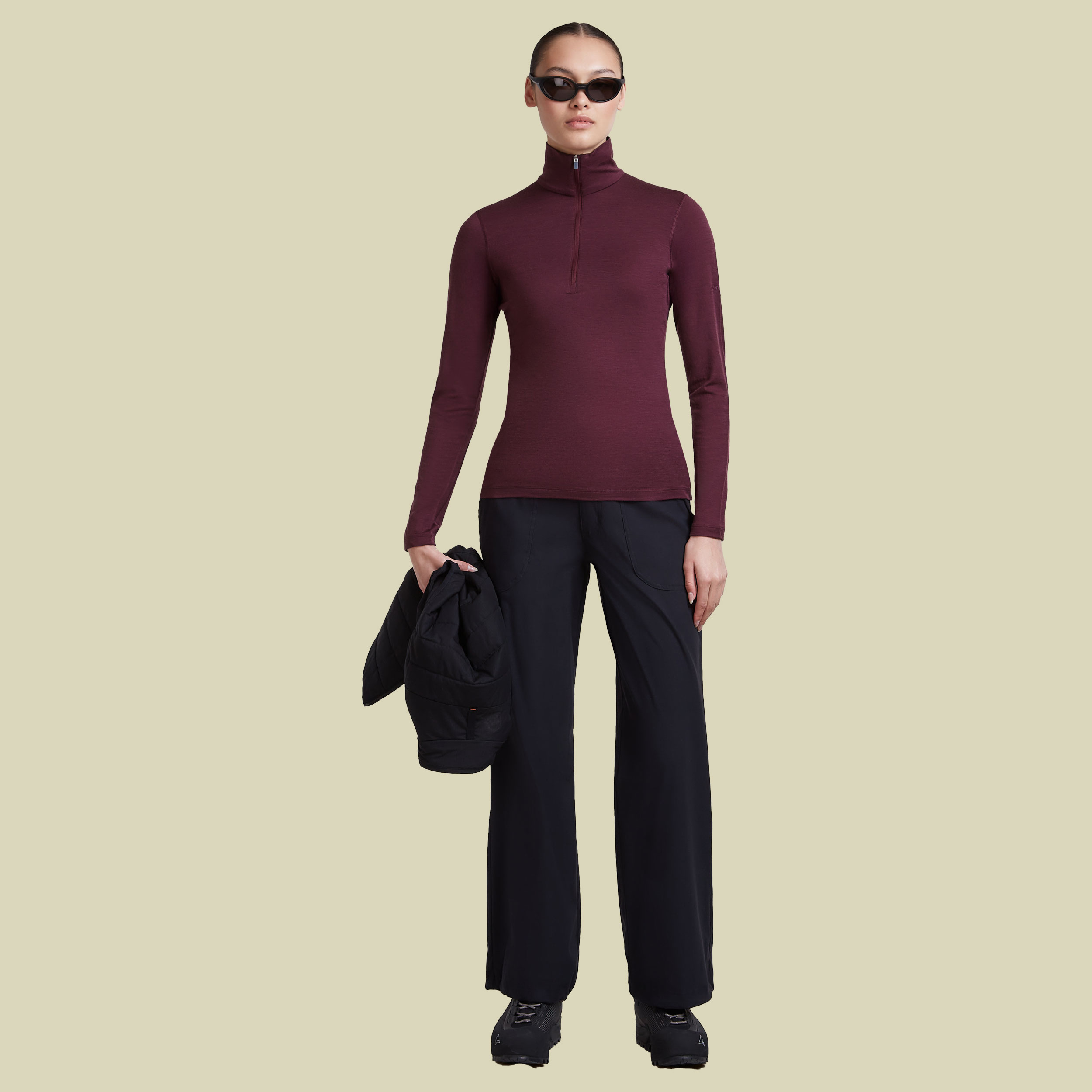 Merino 200 Oasis High Rise Leggings Women L lila - dark berry