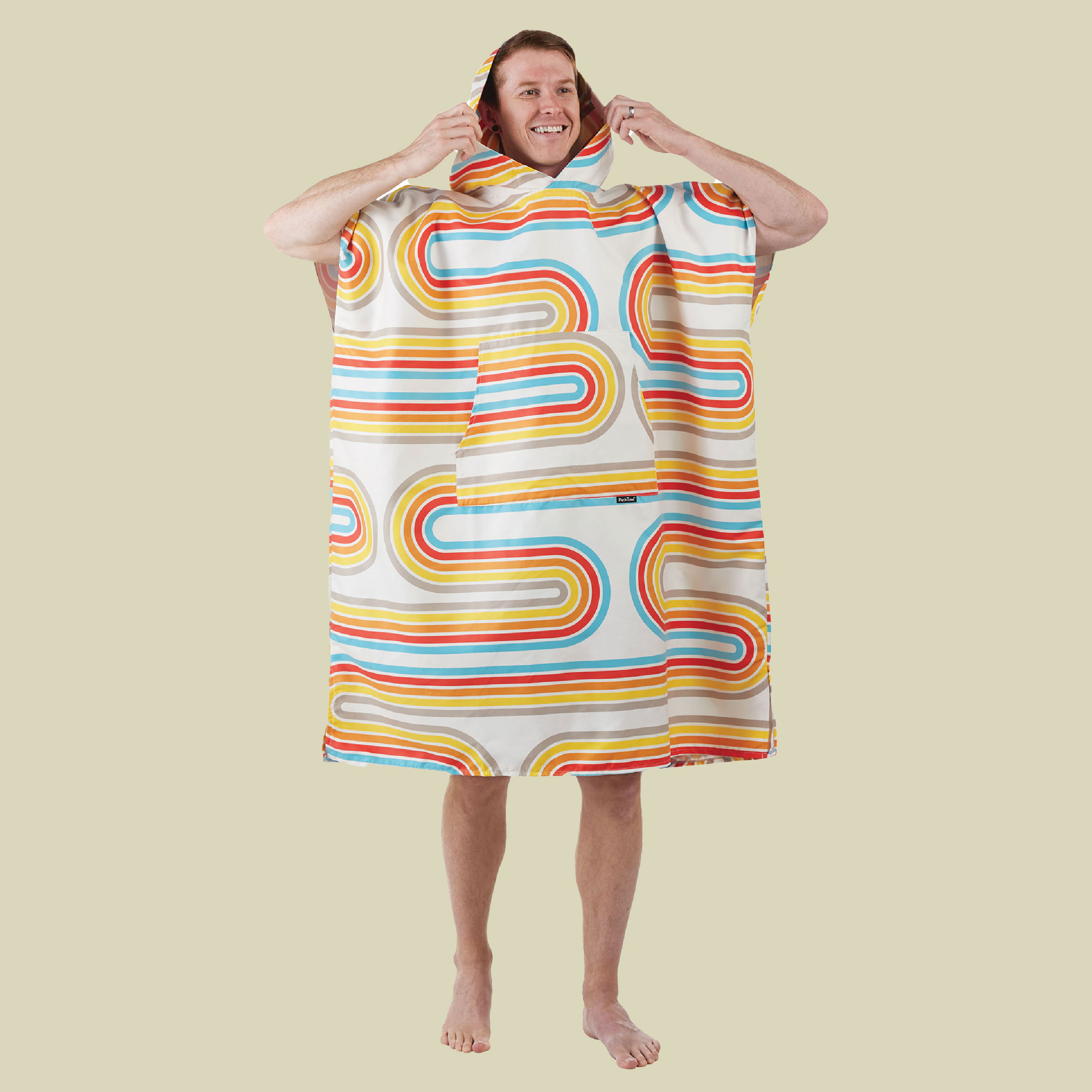PT Poncho L/XL gelb - retro curve