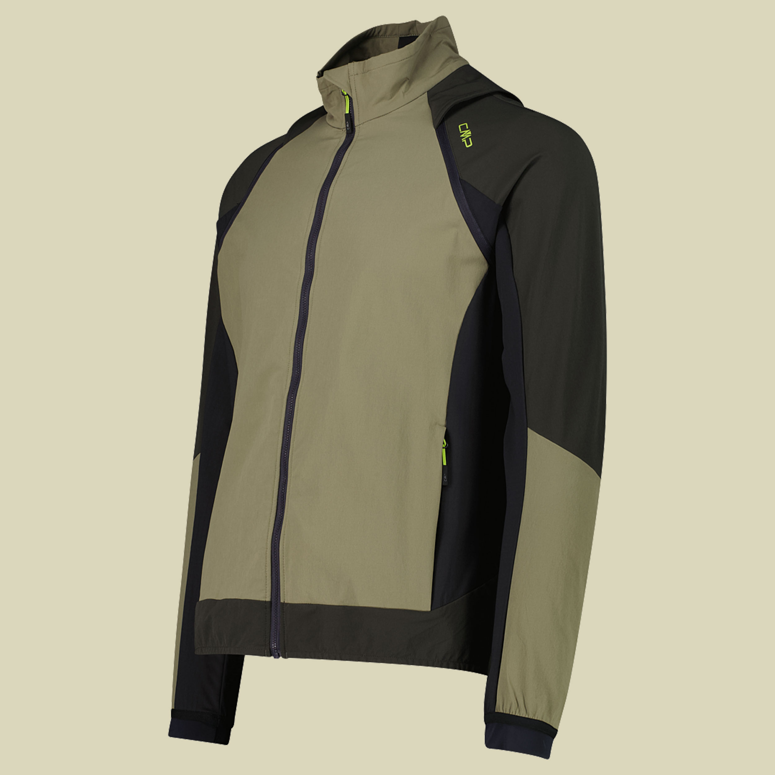 Man Jacket Hybrid with detachable sleeves 56 grün